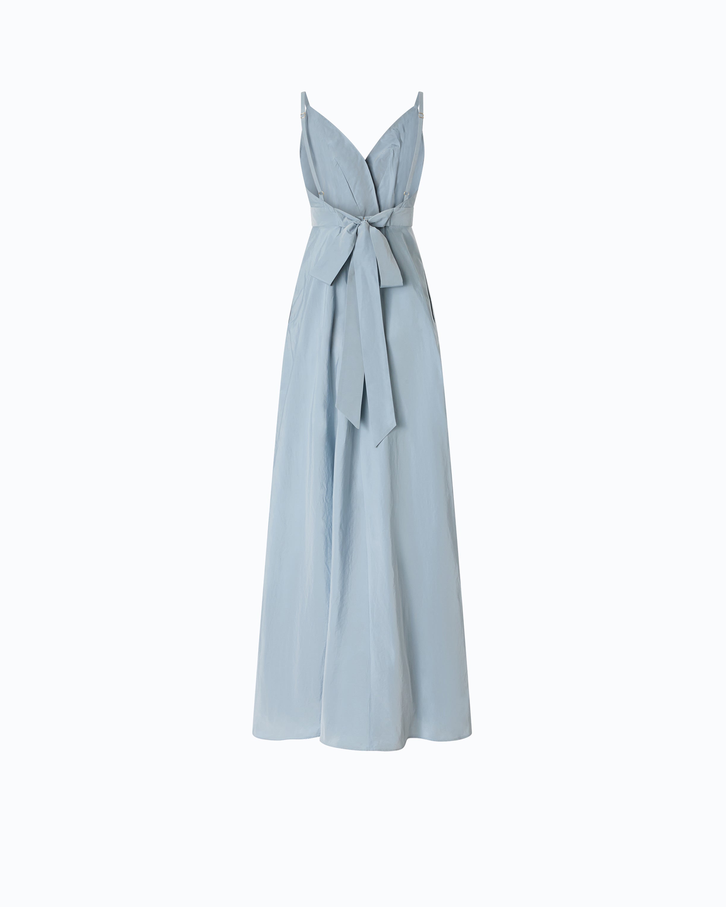 Pinko Cherokee Dress sukienka długa błękitna tafta