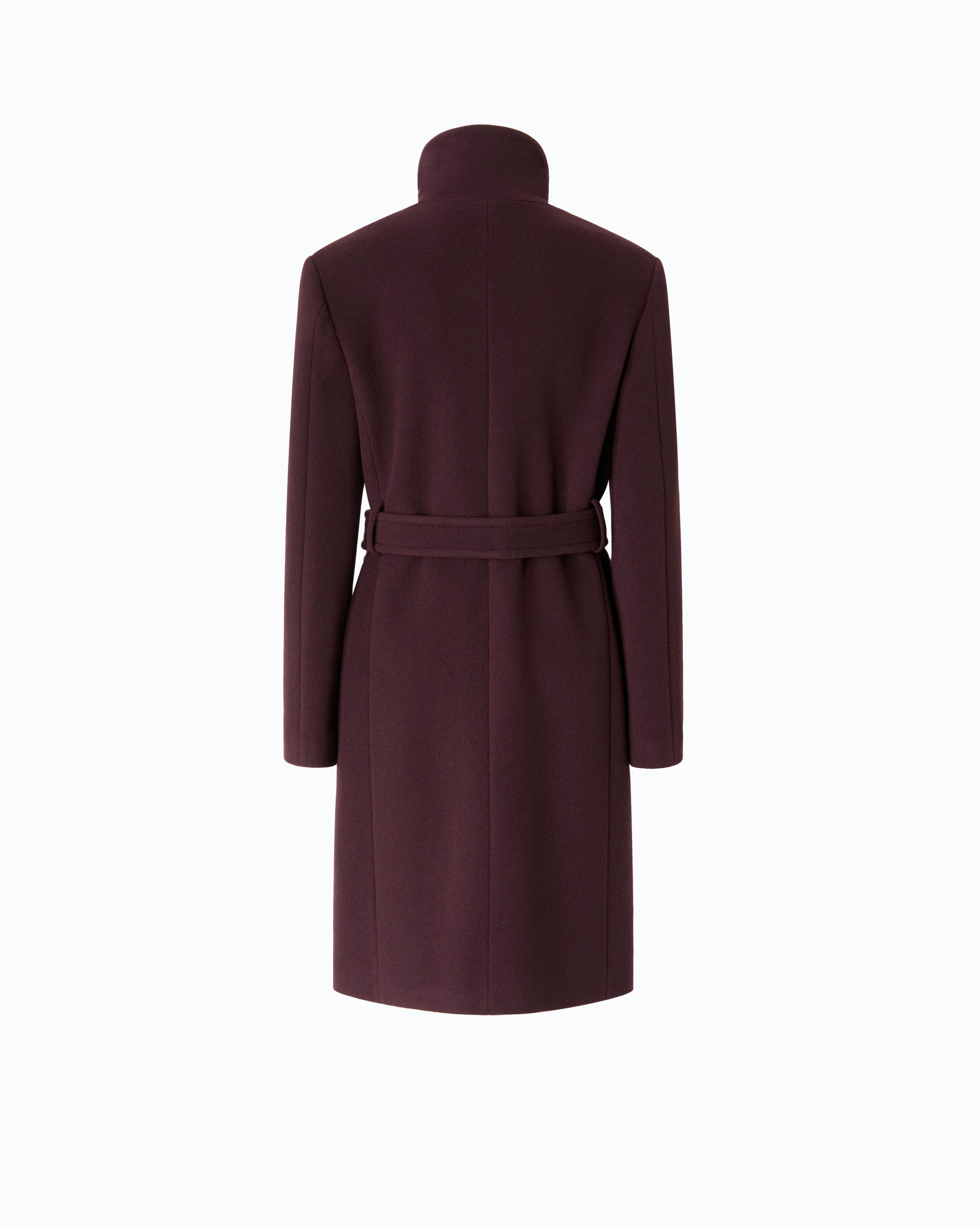 Pinko Citiso Coat płaszcz bordowy wełna