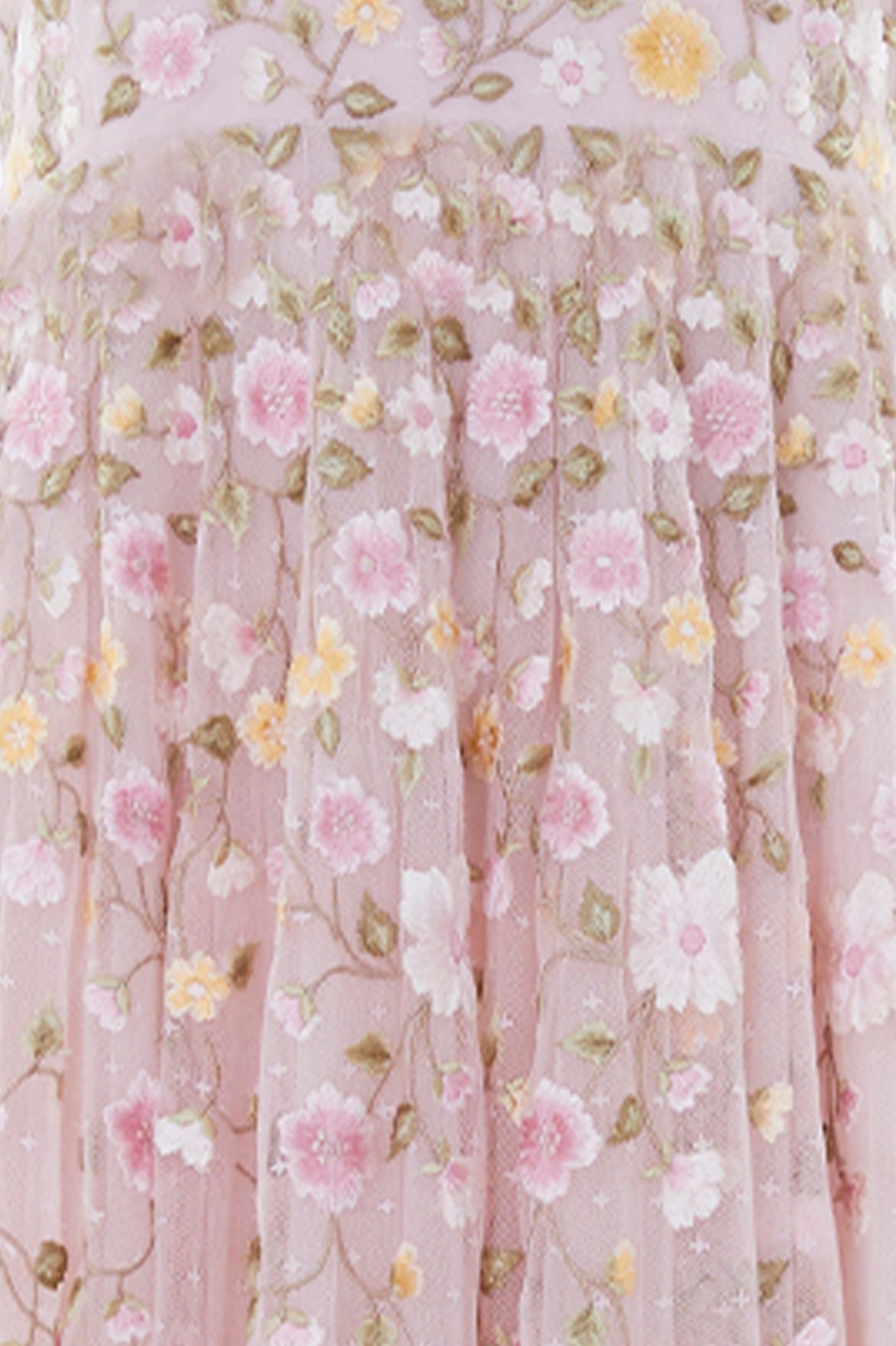 Needle & Thread Trailing Roses Halter Gown suknia różowa z haftem