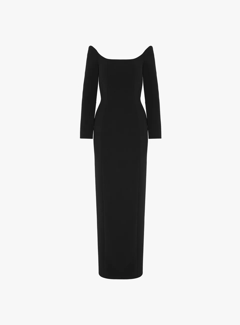 Solace London Ryder Maxi Dress sukienka czarna odkryte ramiona