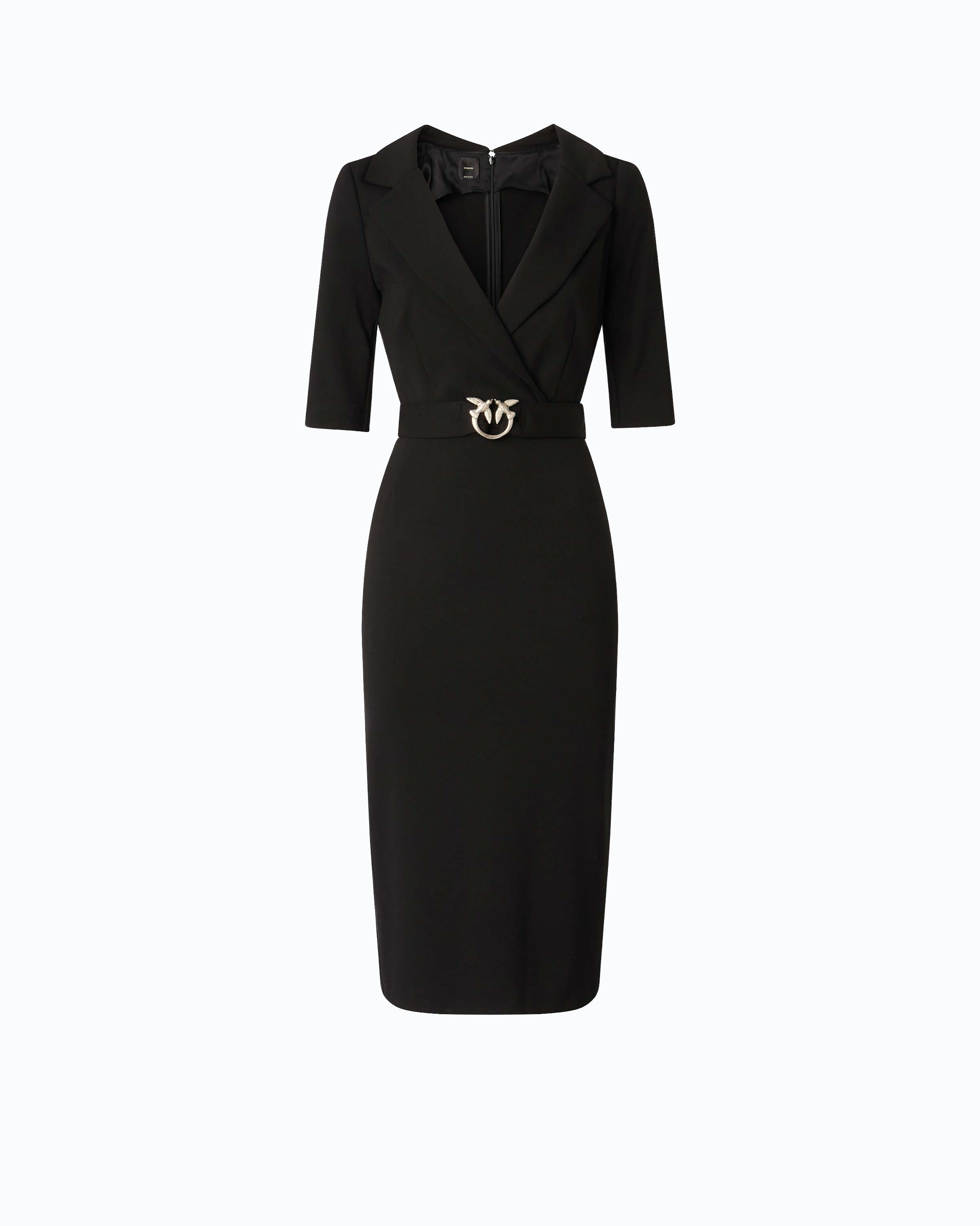 Pinko Arnebia Dress sukienka midi czarna ołówkowa