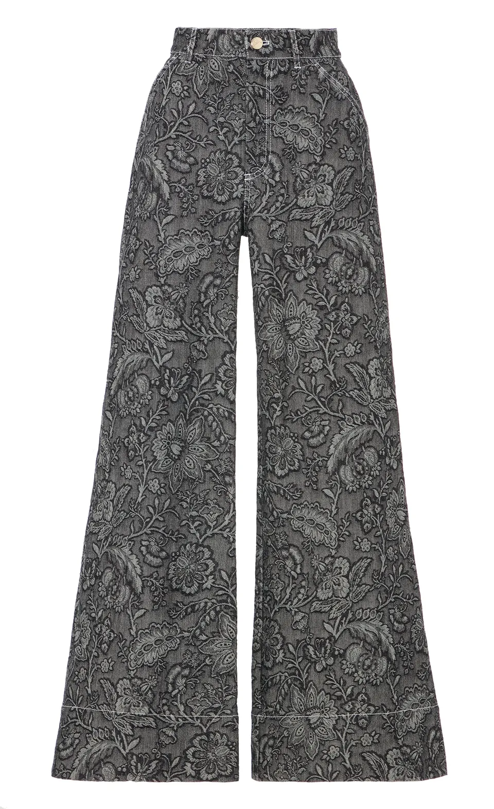 Temperley London Francis spodnie jeans szerokie czarne