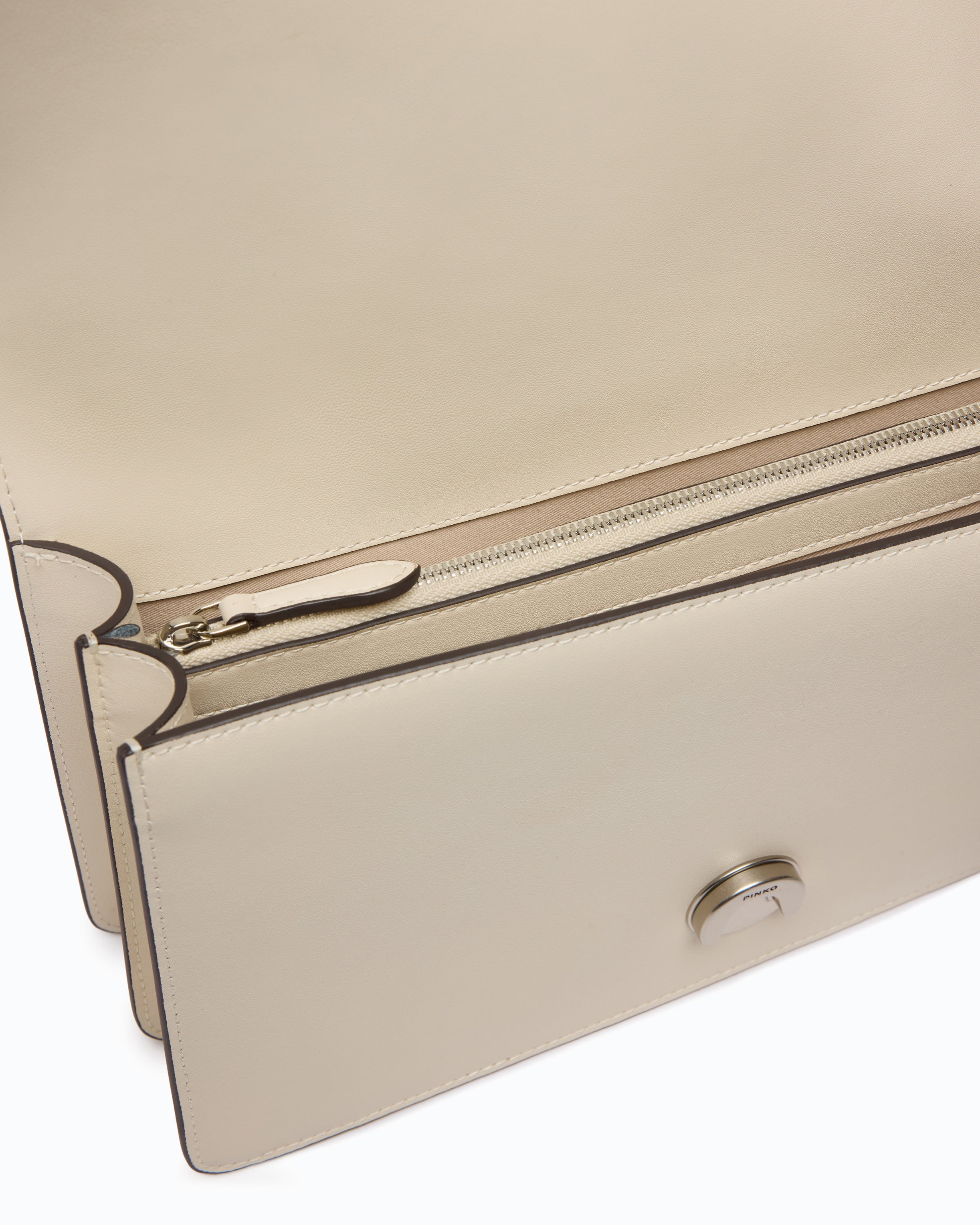 Pinko Love One torebka średnia biała skórzana crossbody