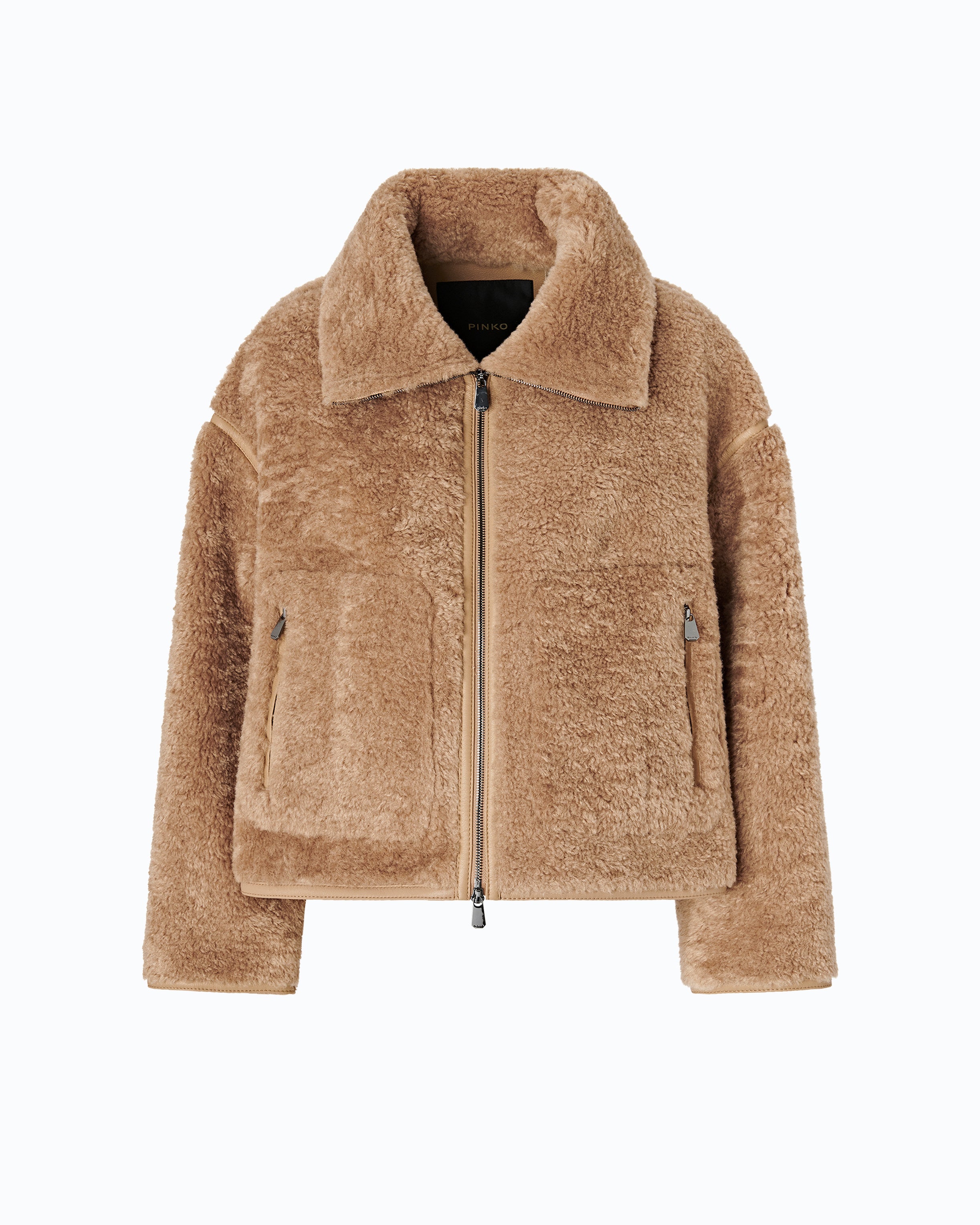 Pinko Campsis Peacoat bosmanka kożuchowa beżowa