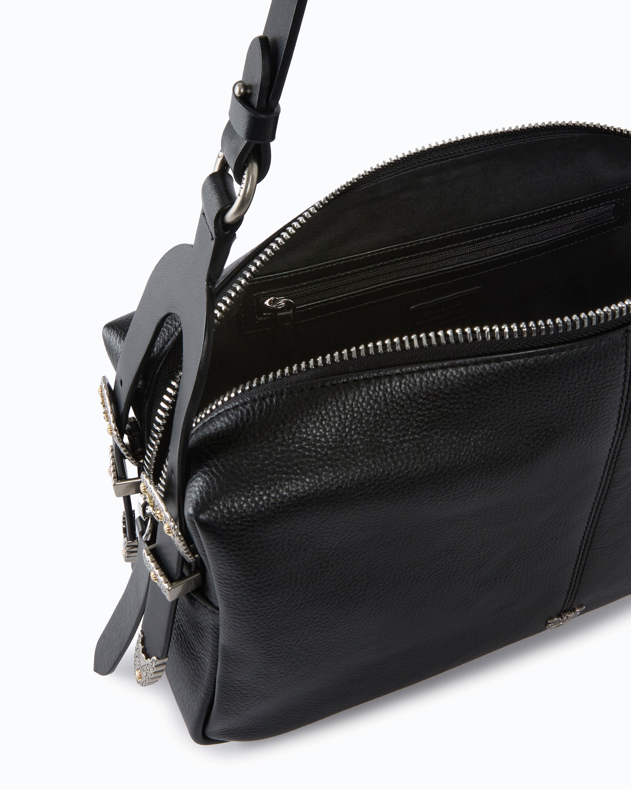 Pinko Keeper Bag torebka skórzana czarna średnia