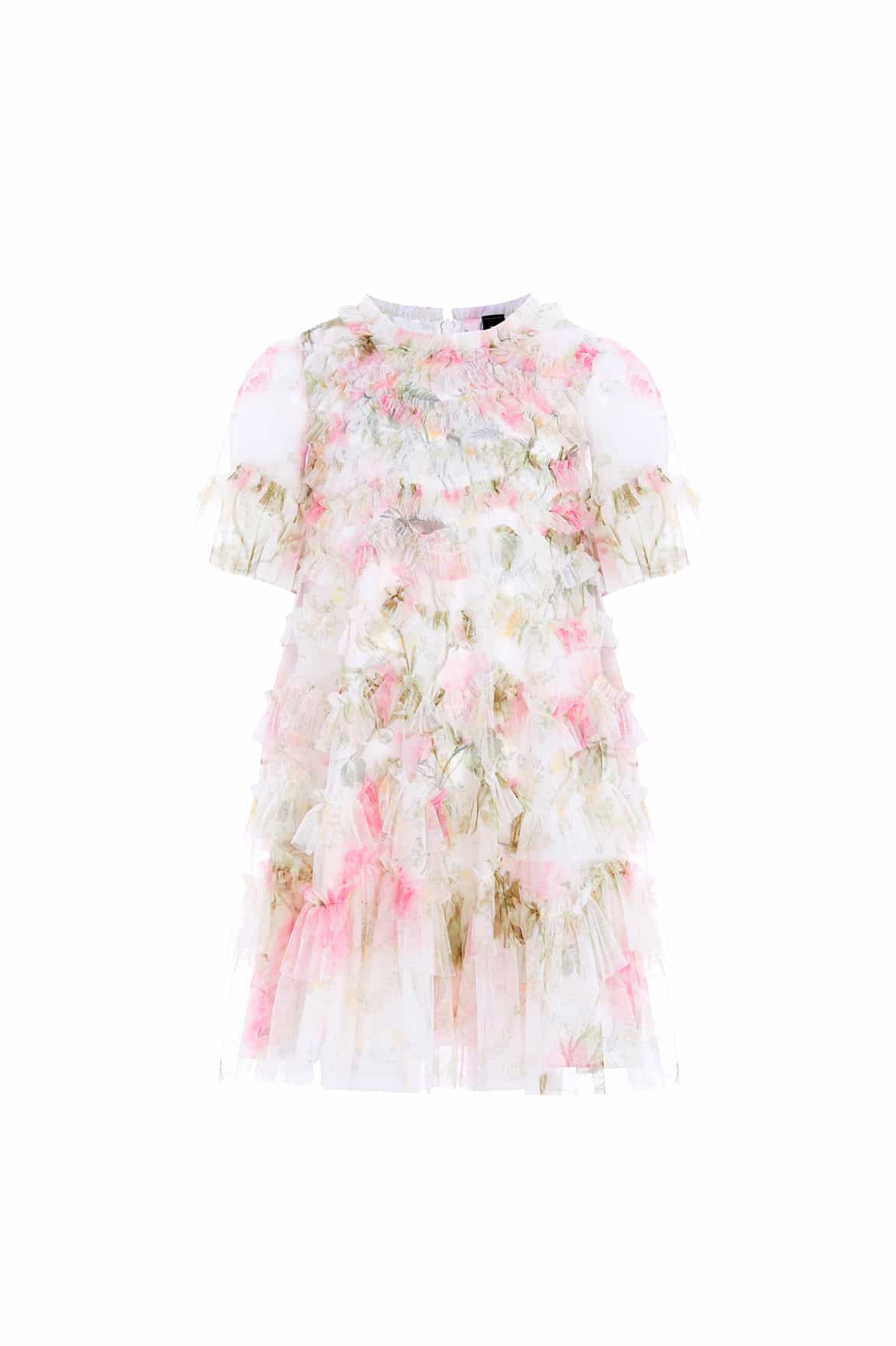 Needle & Thread Rose Scallop Ruffle sukienka Multi kwiaty