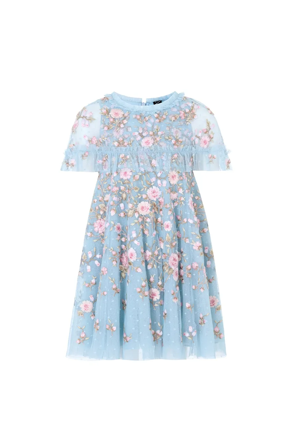 Needle & Thread Eden Rose Cape Kids Dress sukienka niebieska