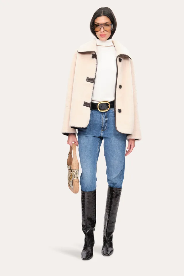 Elie Tahari Cash-Wool sweter Snow kaszmirowy