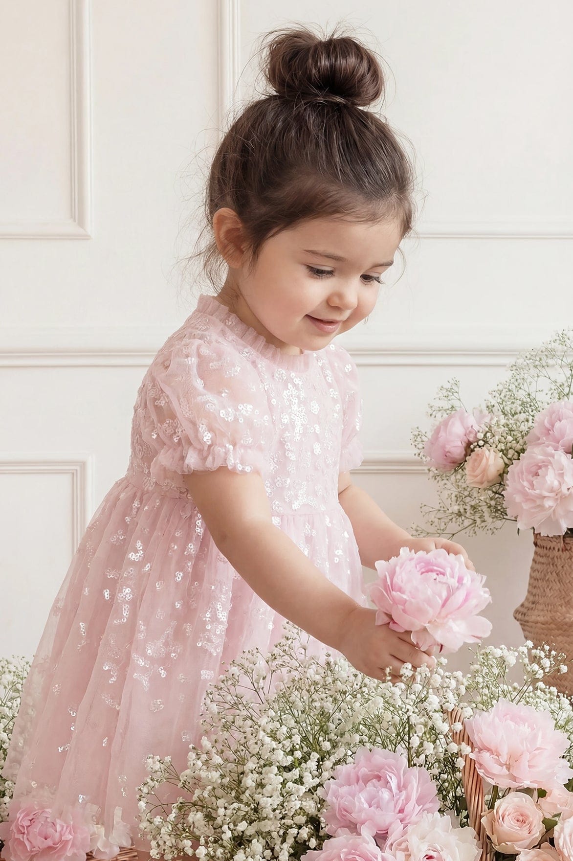Needle & Thread Confetti Baby Dress sukienka różowa