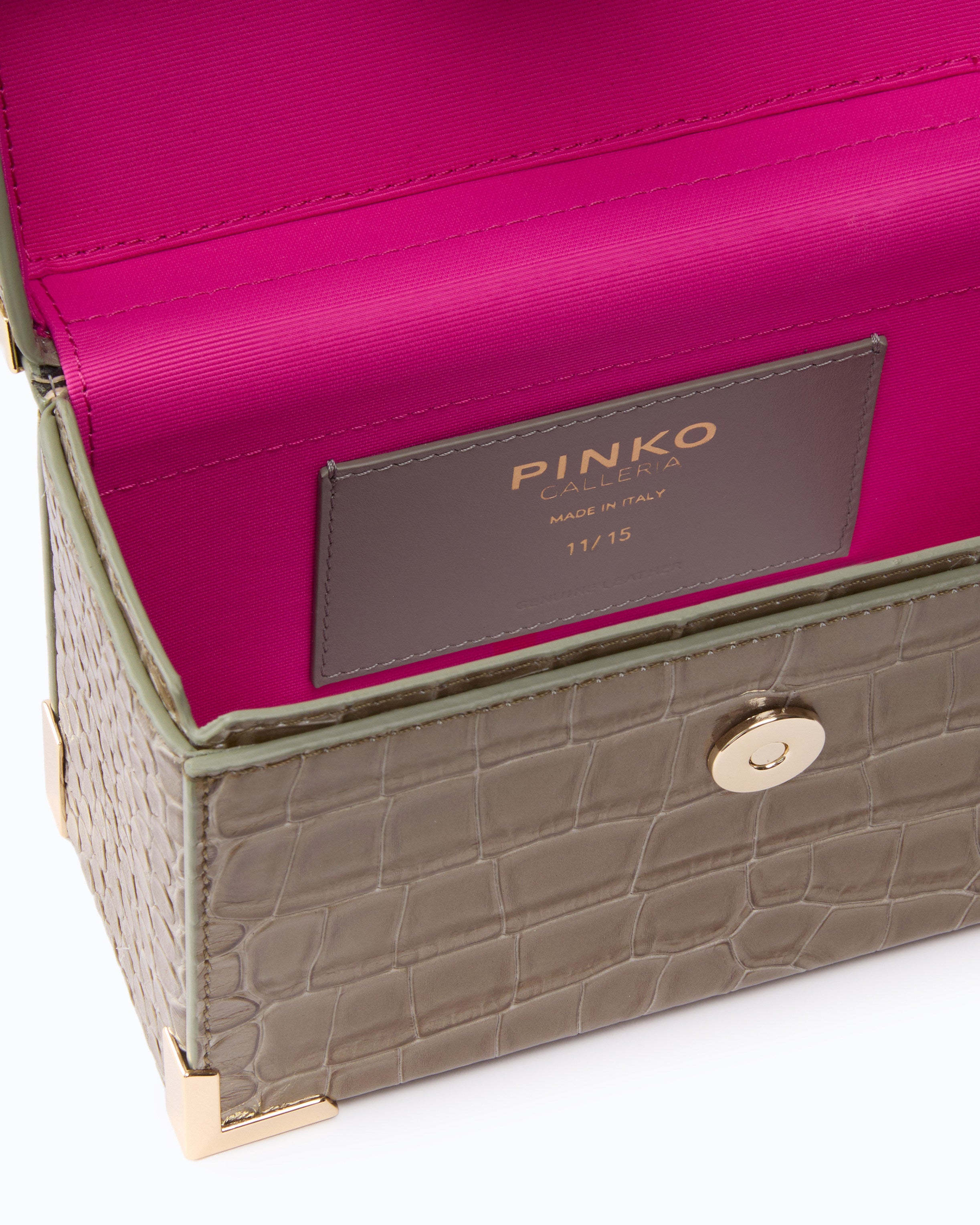 Pinko Vanity Case kosmetyczka skórzana krokodyl U