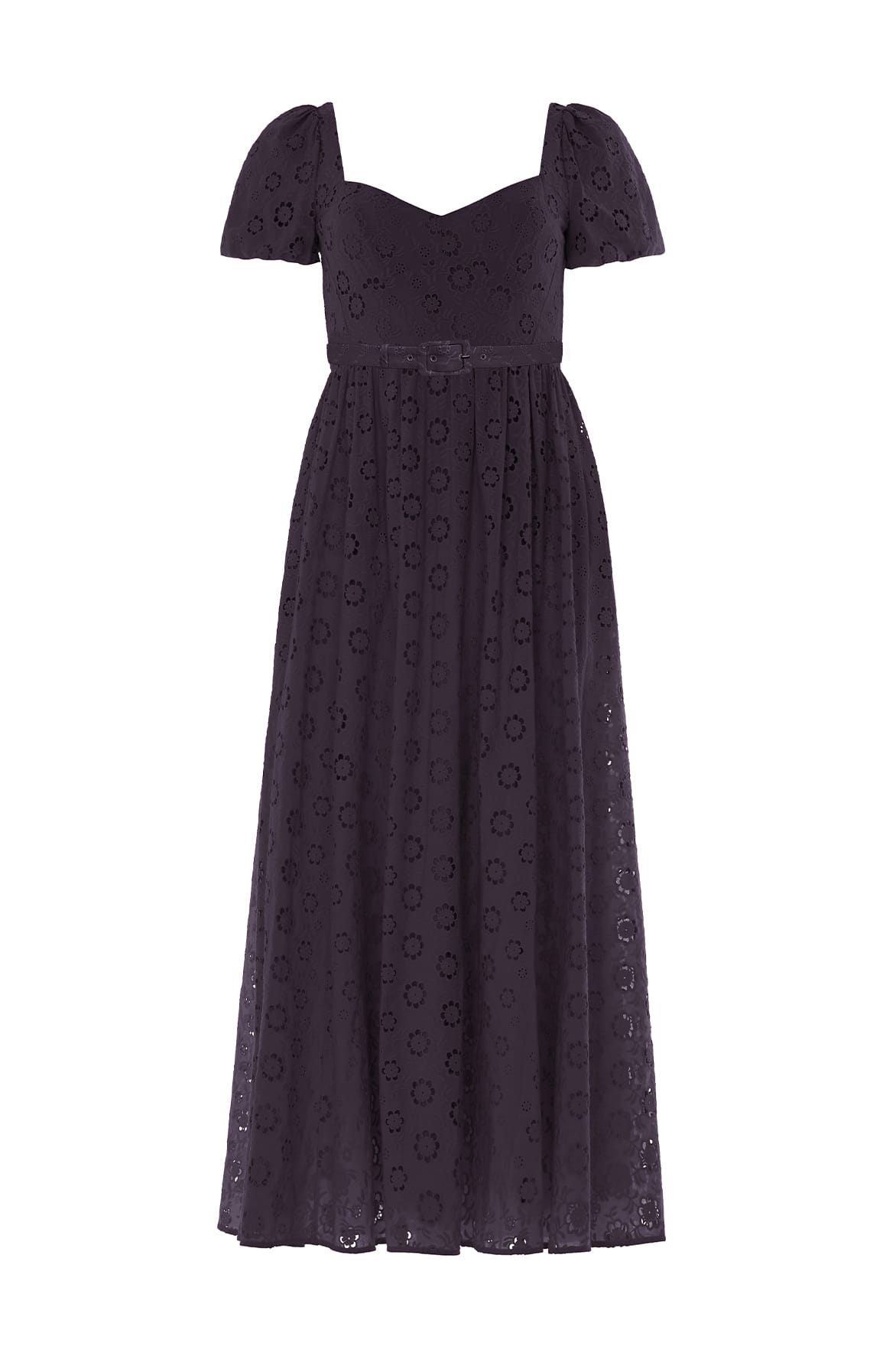 Needle & Thread Romilly Cotton Broderie Ankle Gown sukienka czarna