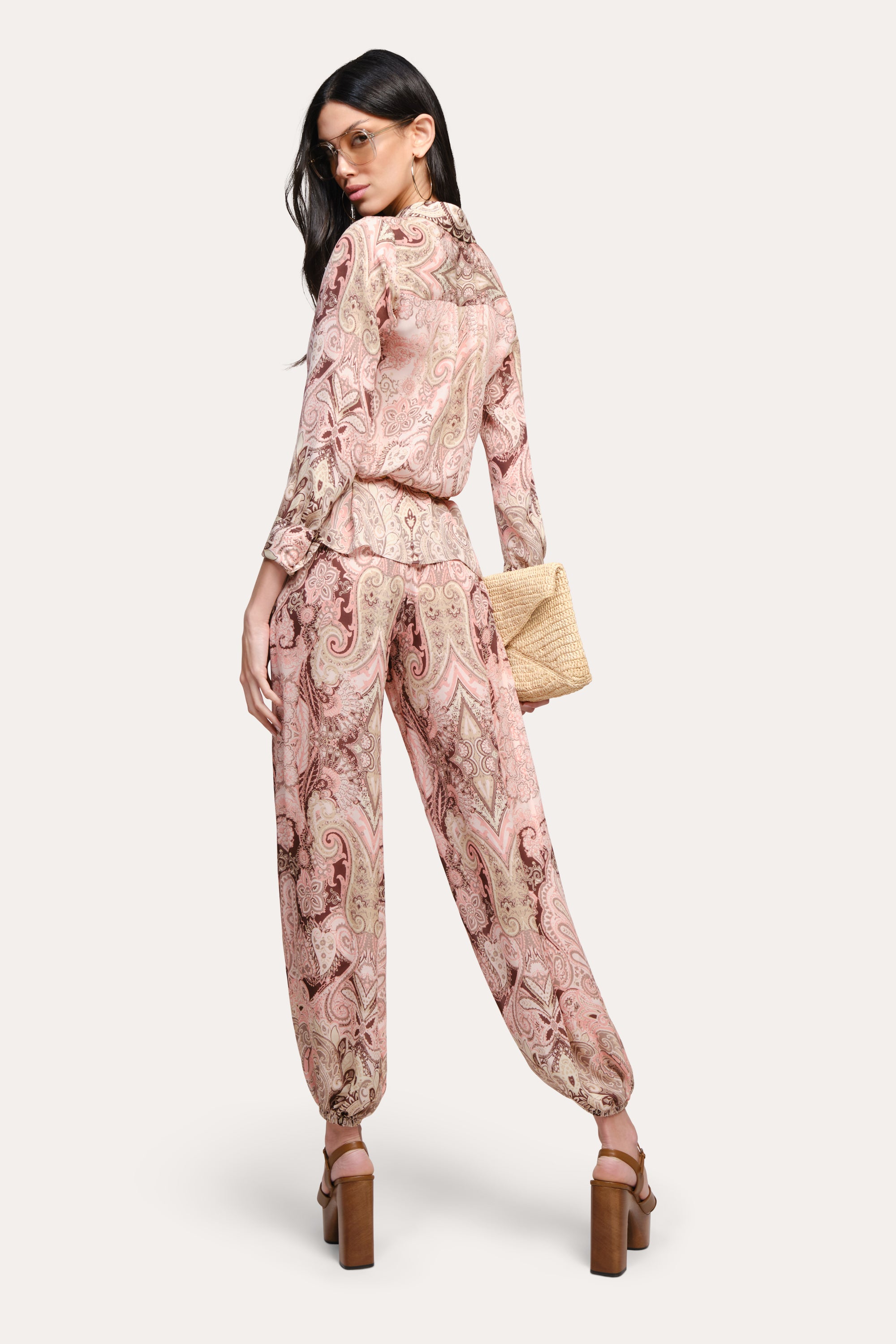 Elie Tahari Annie bluzka jedwabna Arabesque Print