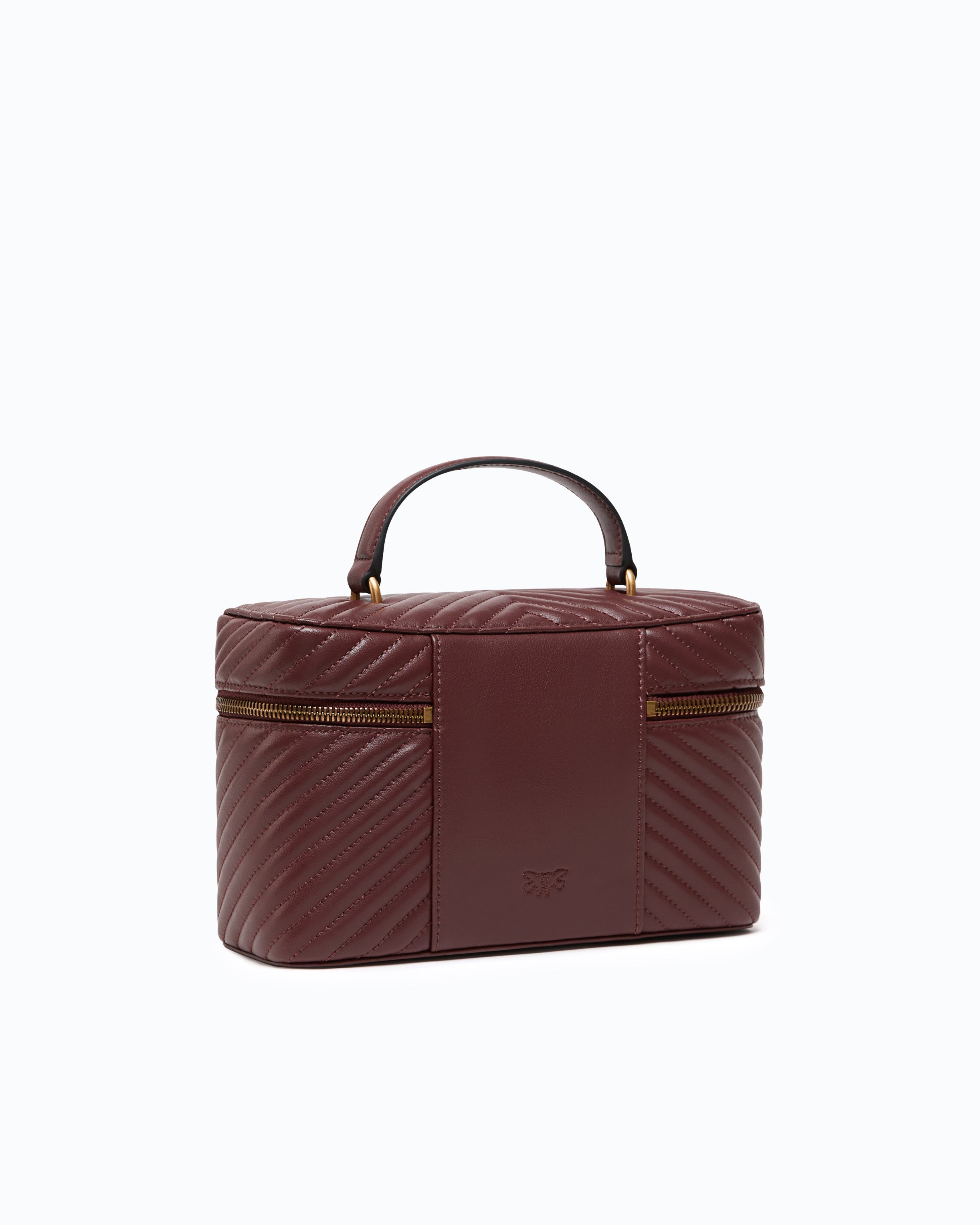 Pinko Vanity Case Classic kosmetyczka bordowa pikowana