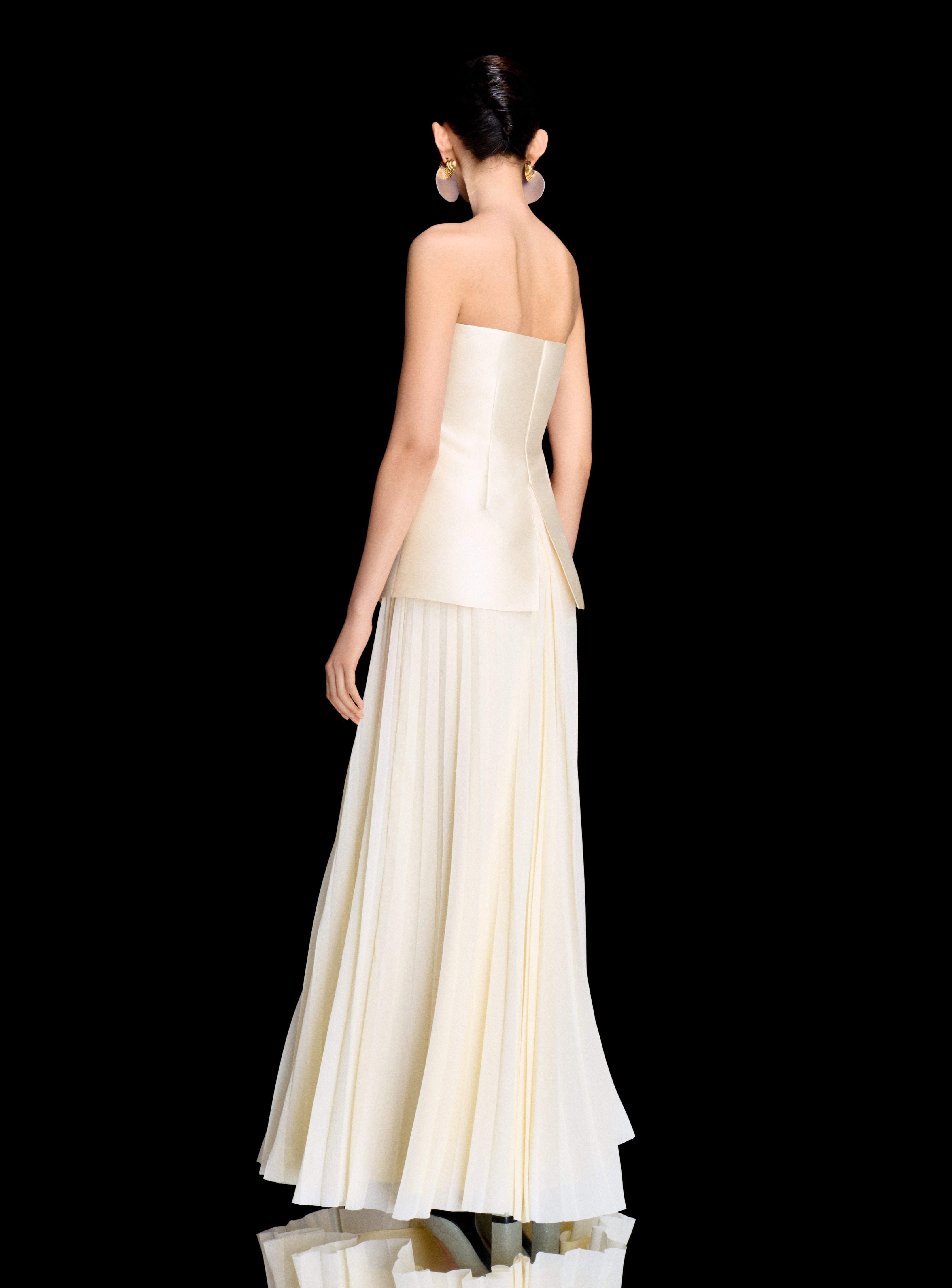 SOLACE LONDON Claudette sukienka wieczorowa Pearl strapless