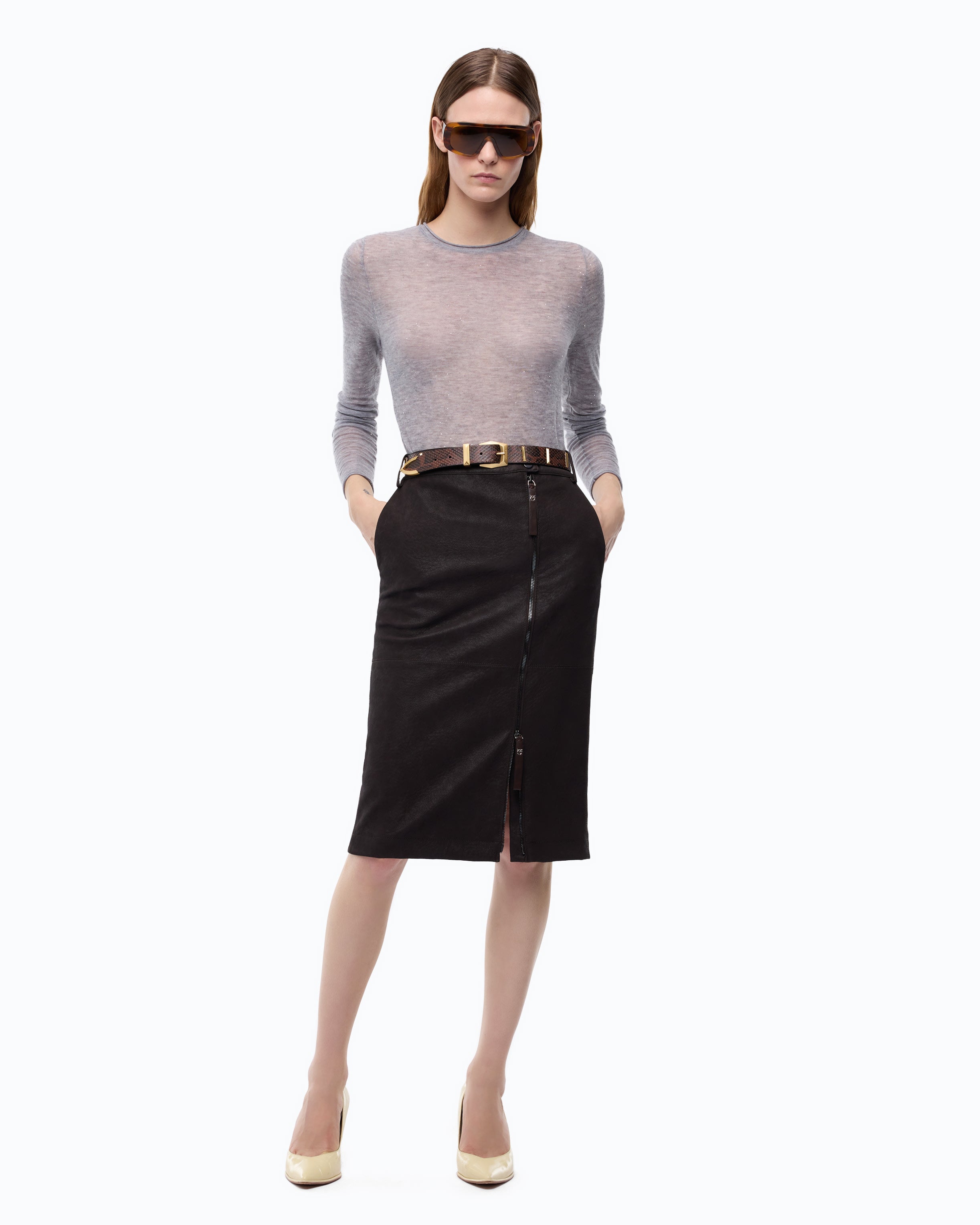 Pinko Pico sweter wełniany z cekinami