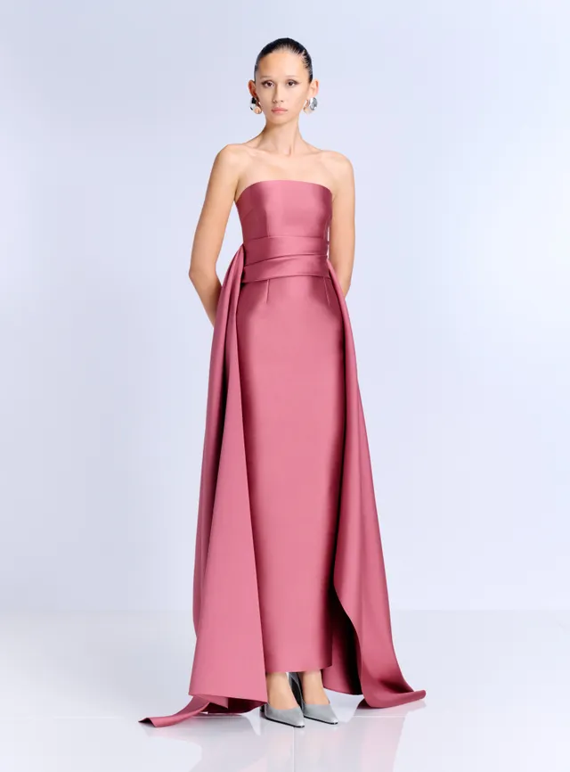 Solace London Elara sukienka różowa maxi