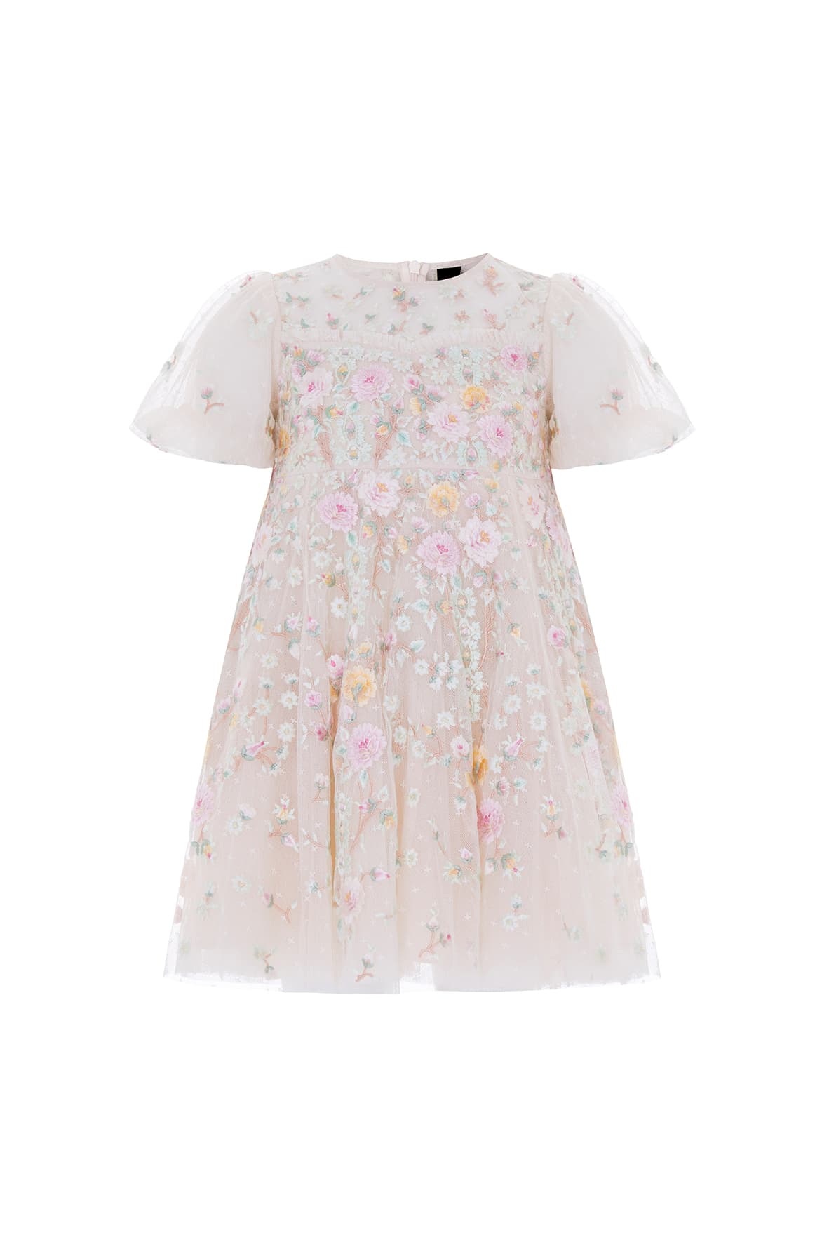 Needle & Thread Garden Rose sukienka dziewczęca Cream