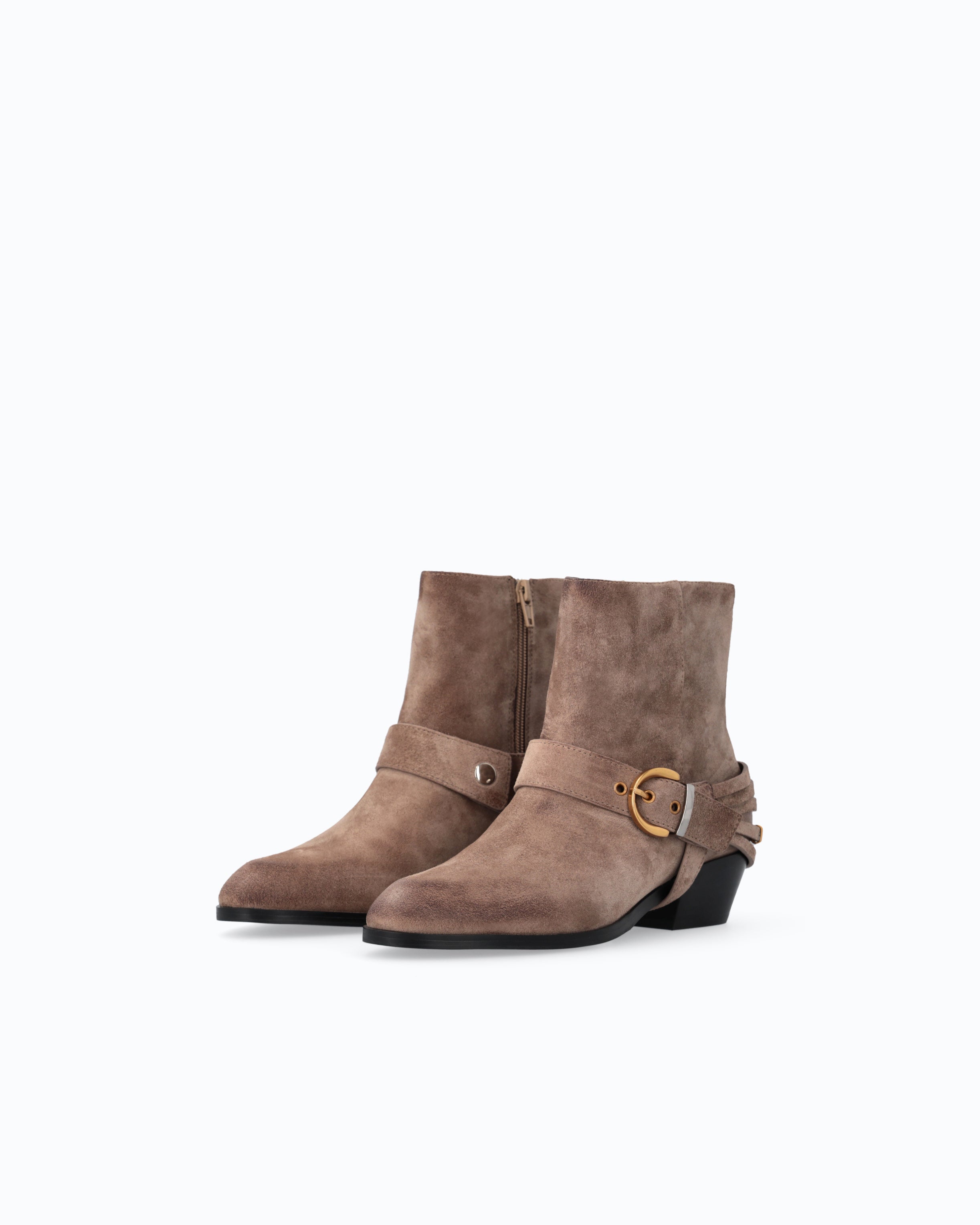 Pinko Jane 07 Ankle Boot botki zamszowe brązowe