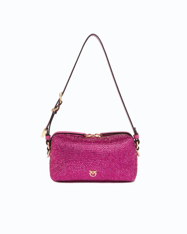 Pinko Triptych Bowling Bag kuferek z kryształkami