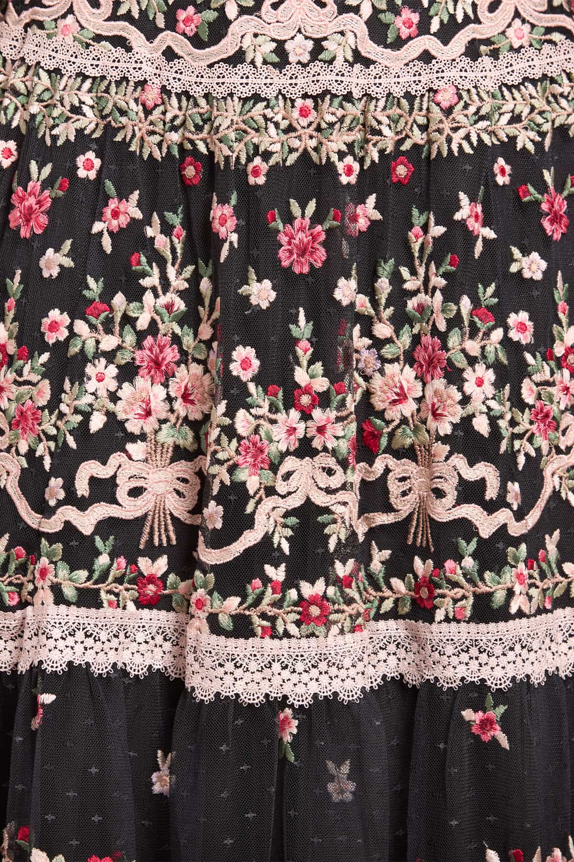 Needle & Thread Ribbon Bouquet Gown sukienka wieczorowa Graphite