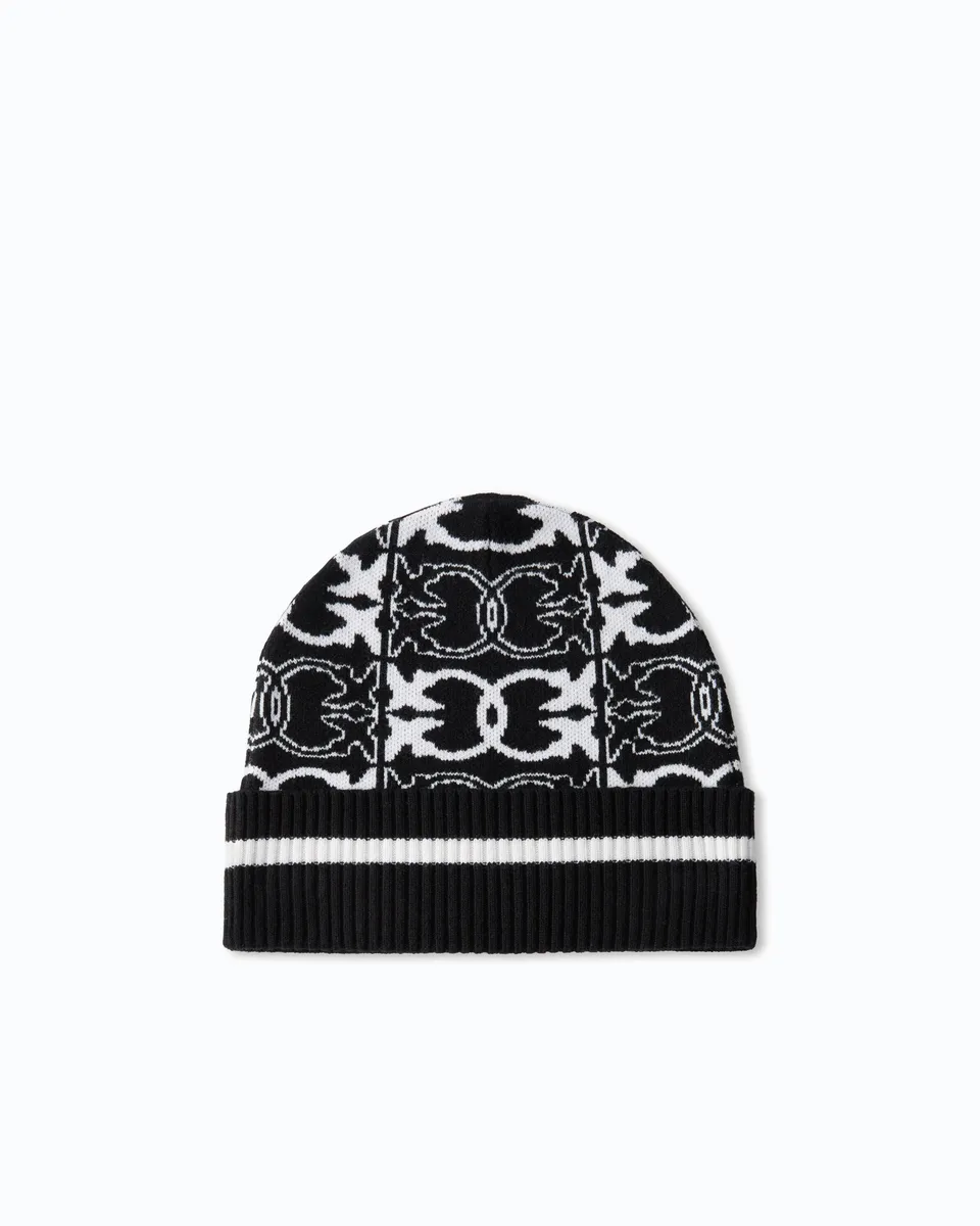 Pinko Bulgaria Beanie czapka żakardowa z logo