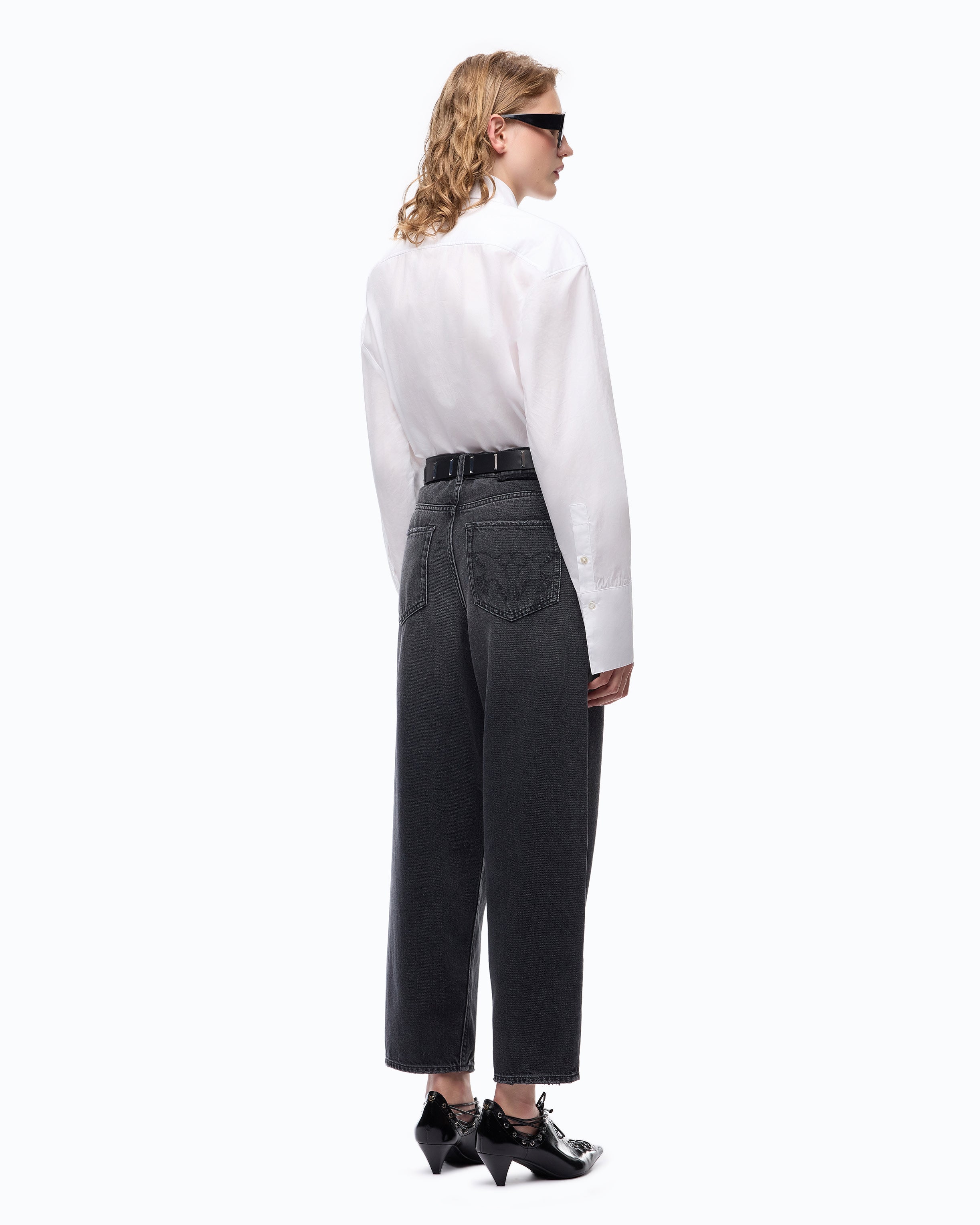 Pinko Estelle Egg jeans balloon czarne