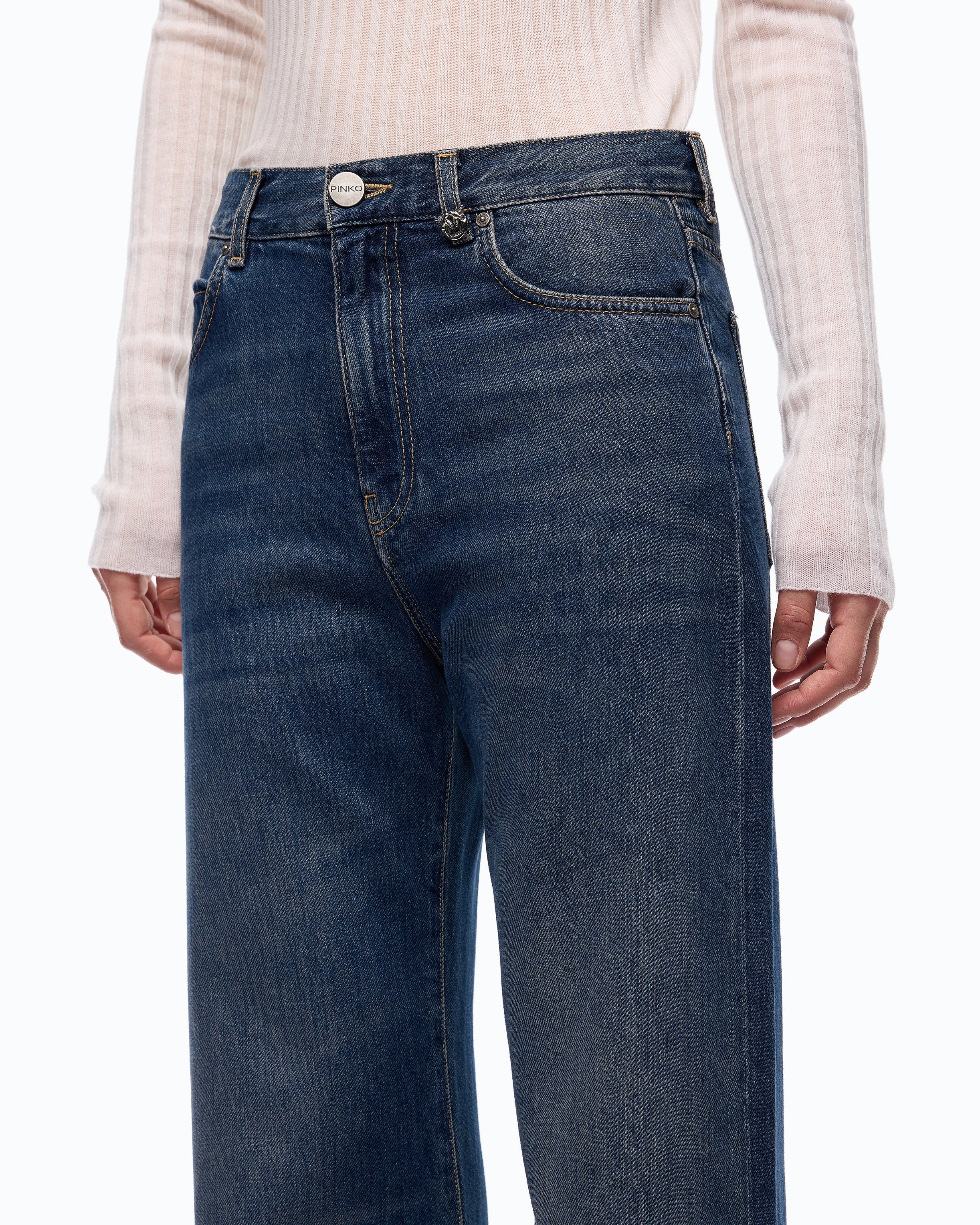 Pinko Wanda Wide Leg dżinsy soft stone wash