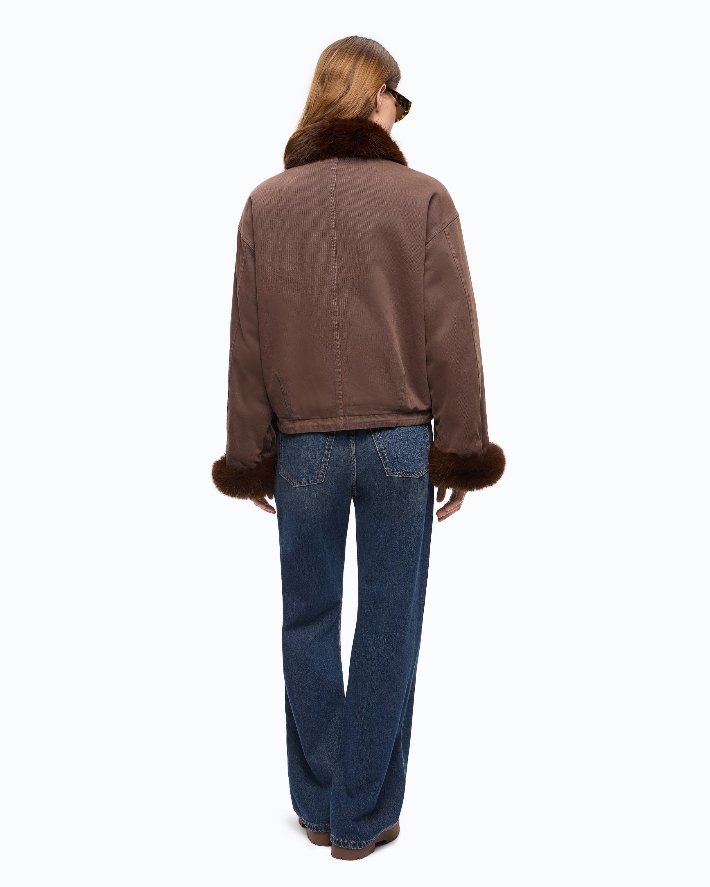 Pinko Garlate Jacket bosmanka bawełniana brązowa
