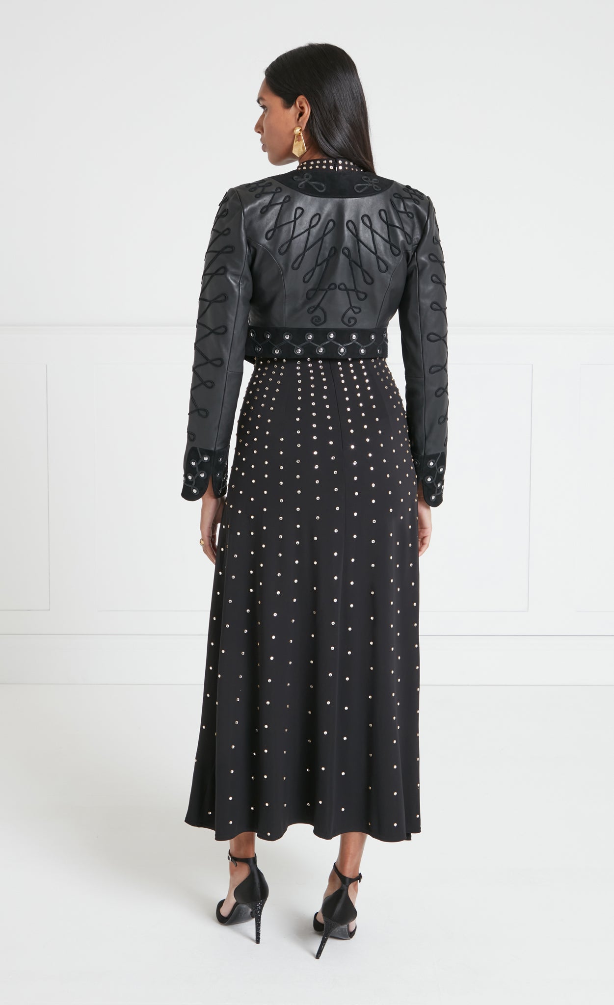 Temperley London Pablo kurtka czarna skóra krótka