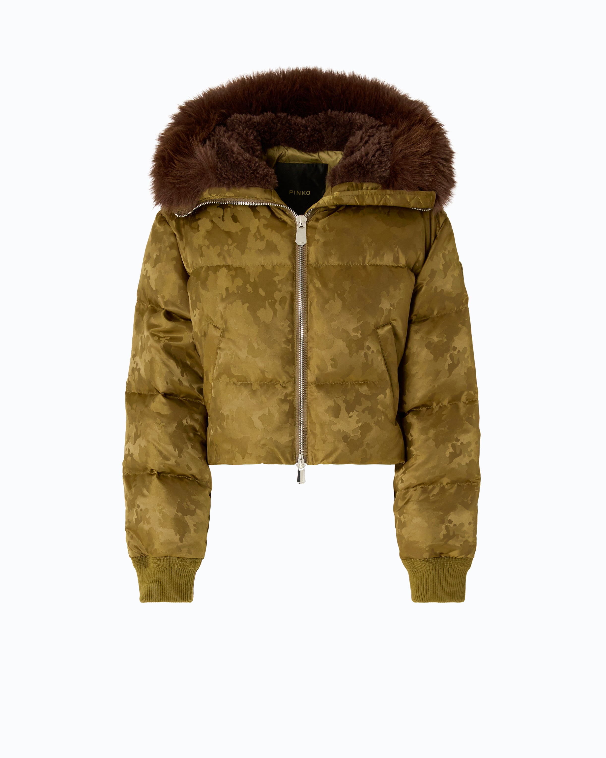 Pinko Piastraia Padded Jacket kurtka puchowa moro