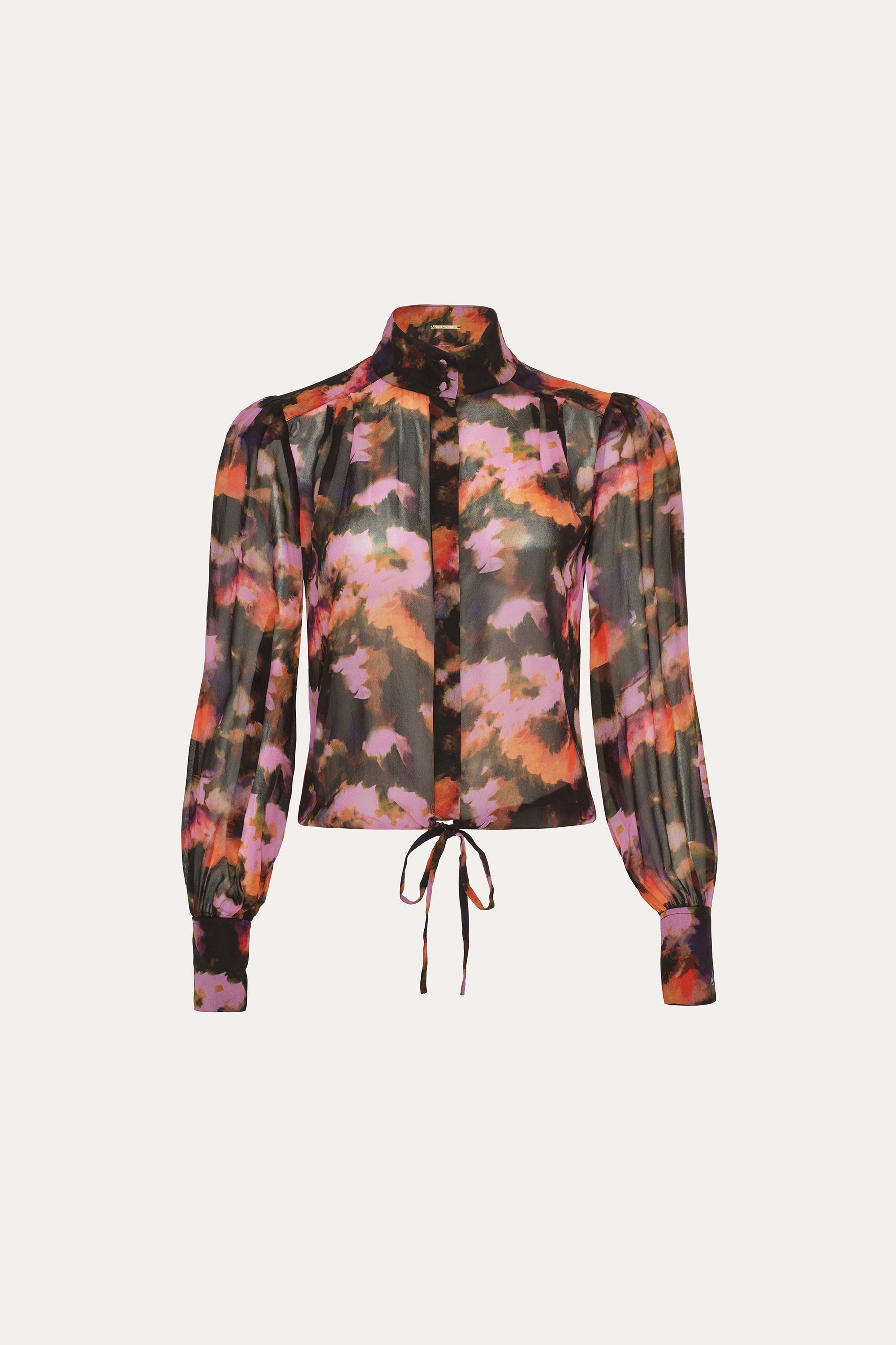 Elie Tahari Brushstroke Silk Blouse bluzka jedwabna Multi