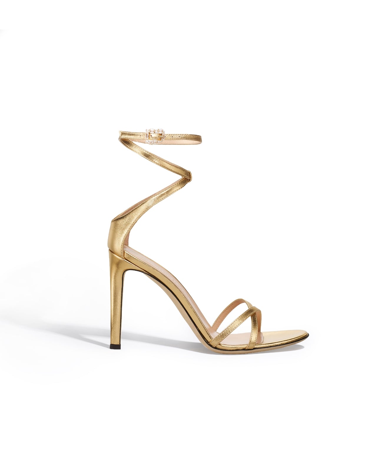 Temperley London Vixen sandały skórzane Gold