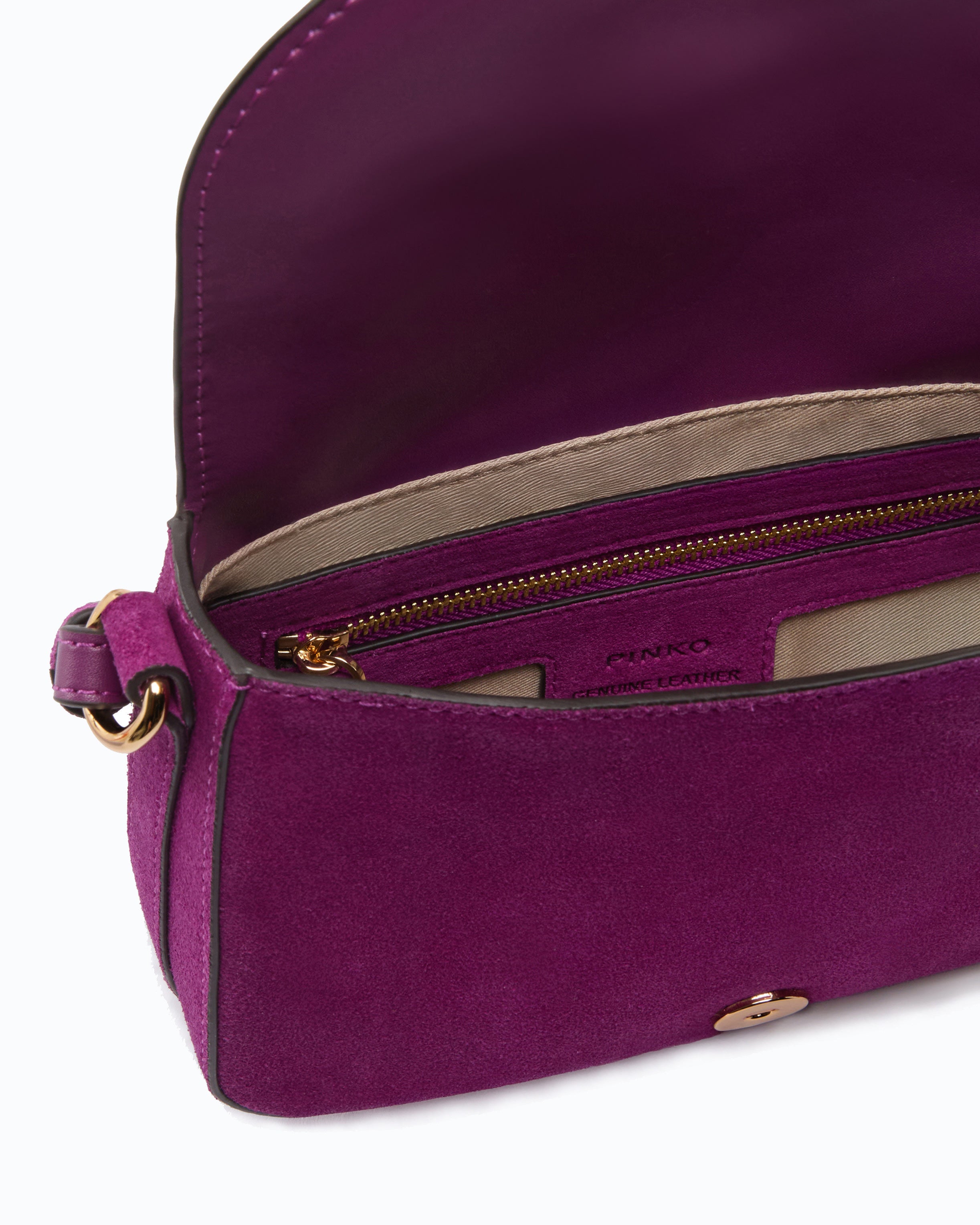 Pinko Mini Love Bag Satchel torebka zamszowa pasek