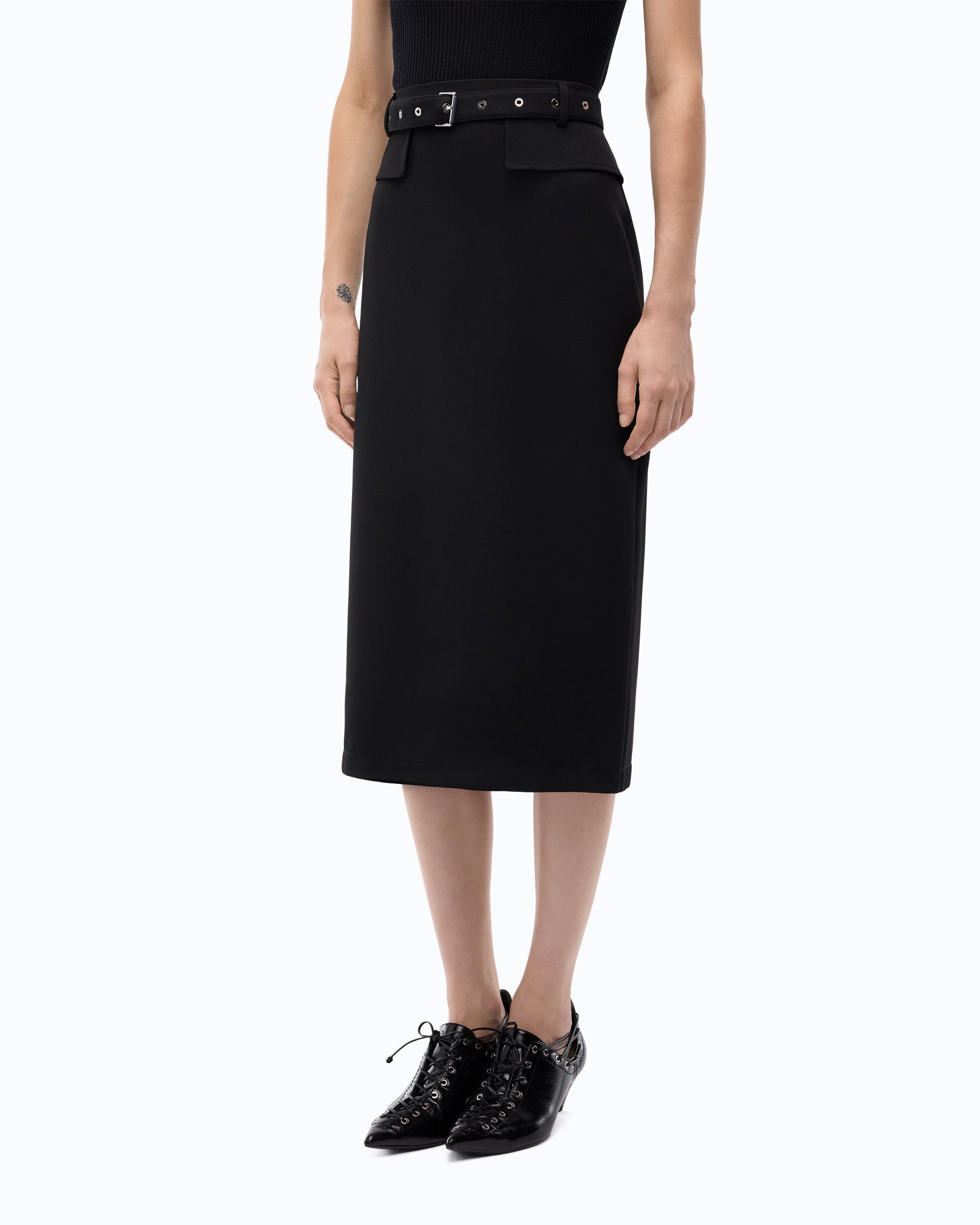 Pinko Gazania Skirt spódnica czarna ołówkowa