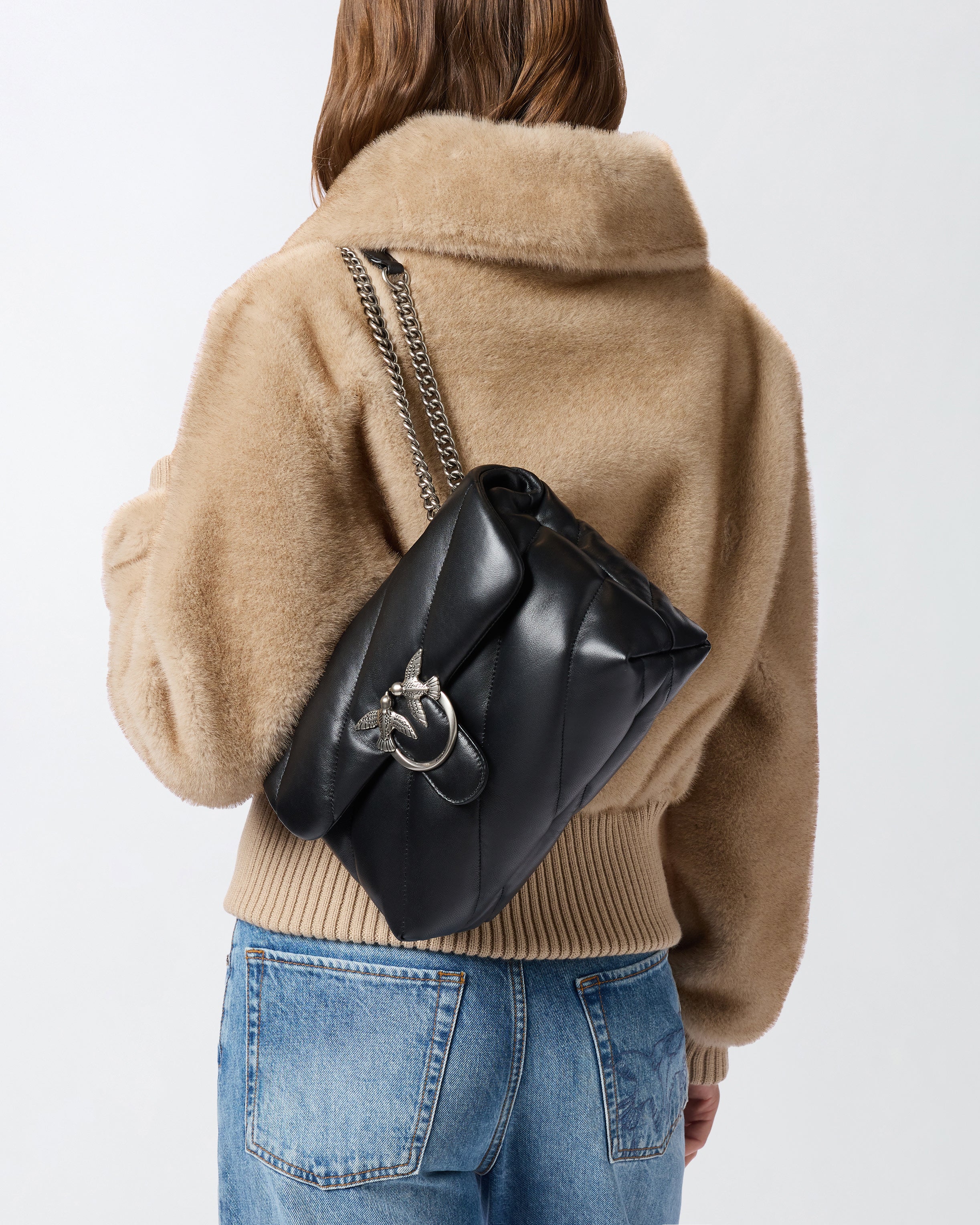 Pinko Classic Love Bag Puff Maxi Quilt torebka czarna