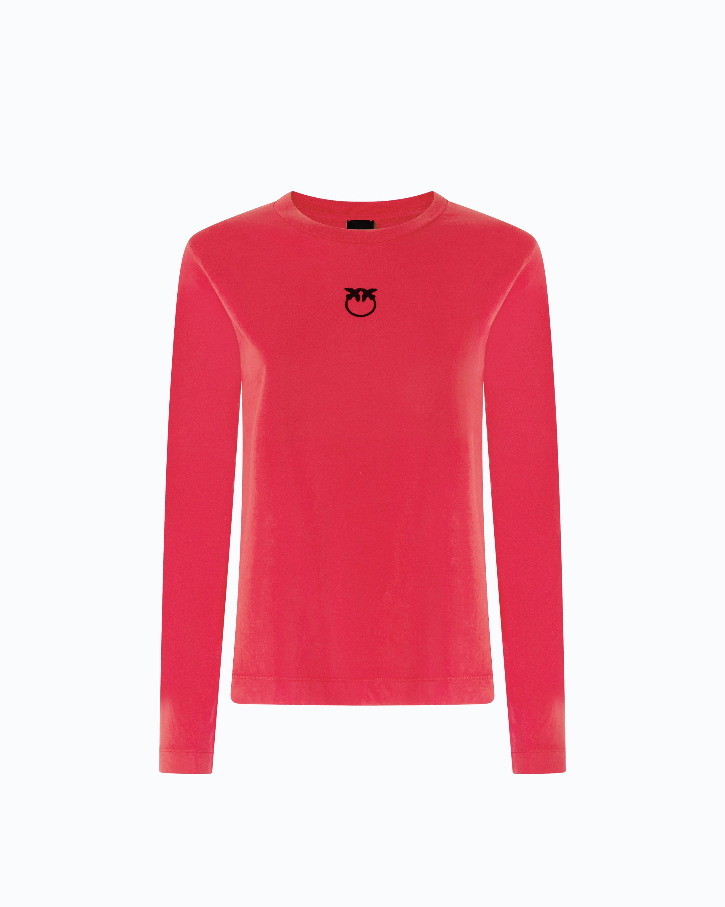 Pinko Toblino t-shirt bawełniany z logo długi rękaw