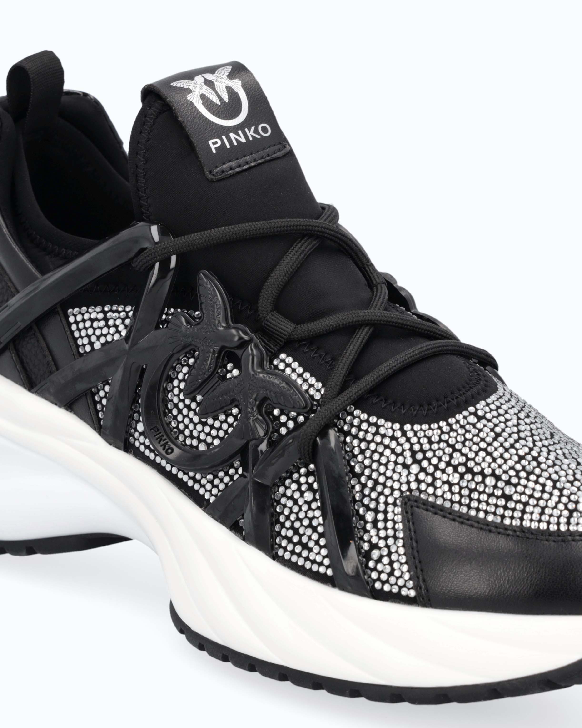 Pinko Ariel 01 sneakersy wsuwane z kryształkami