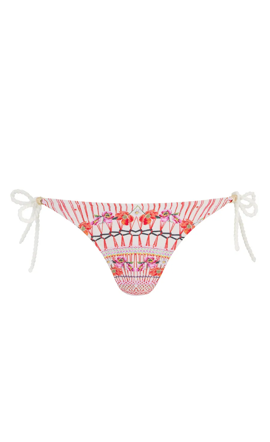 Temperley London Pomegranate dół bikini różowy wiązany