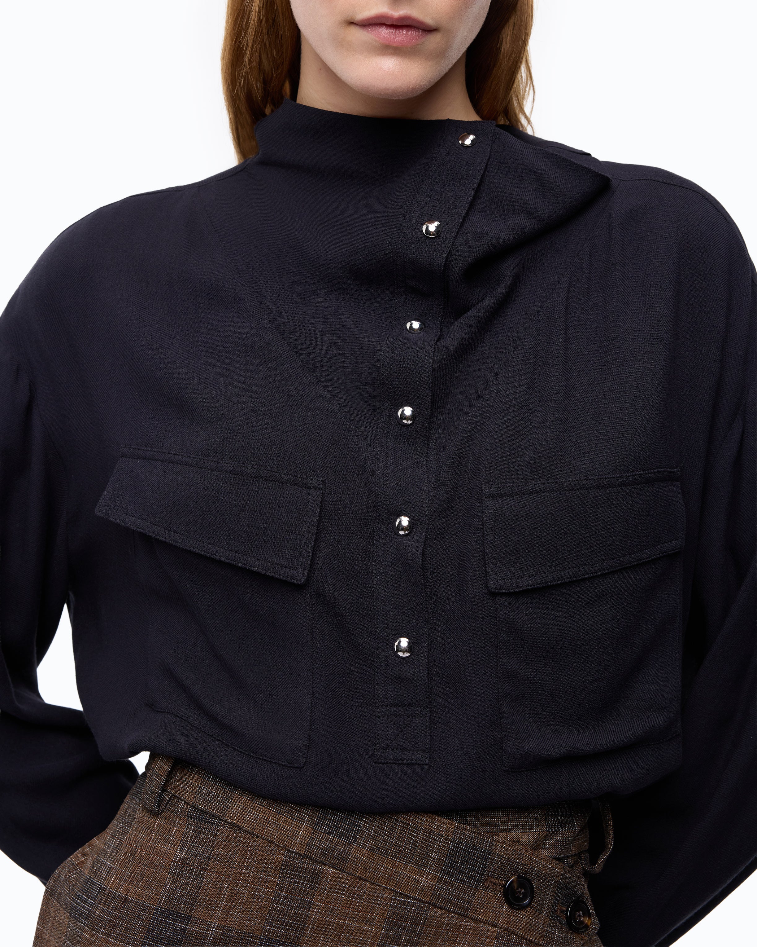 Pinko Corolle Blouse bluzka niebieska wiskozowa