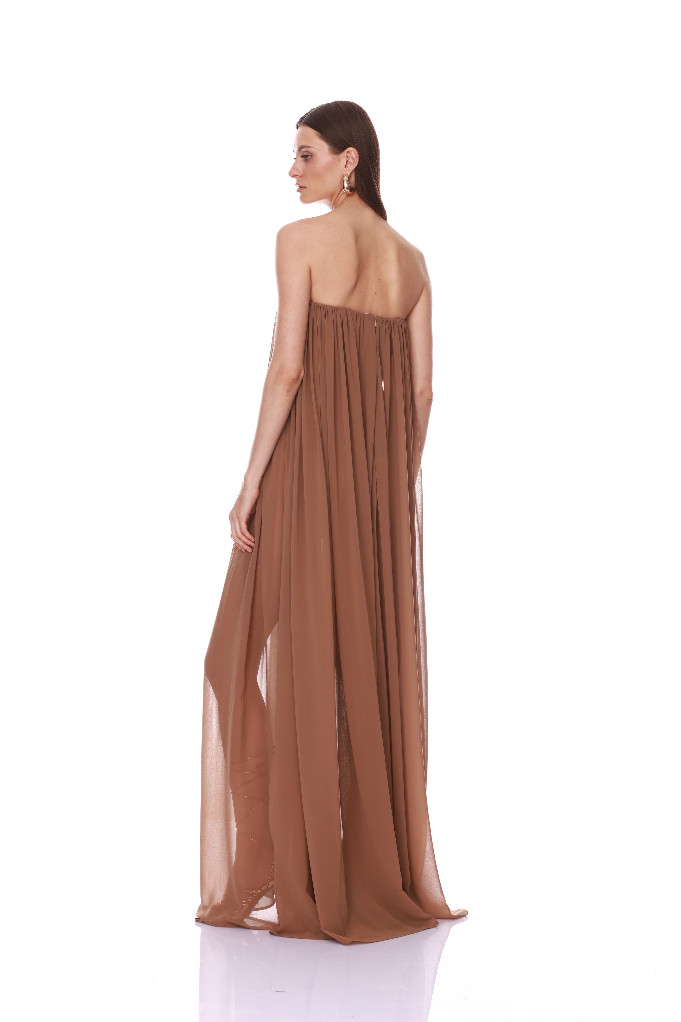 Bronx and Banco Wanda Chiffon sukienka maxi bez ramiączek