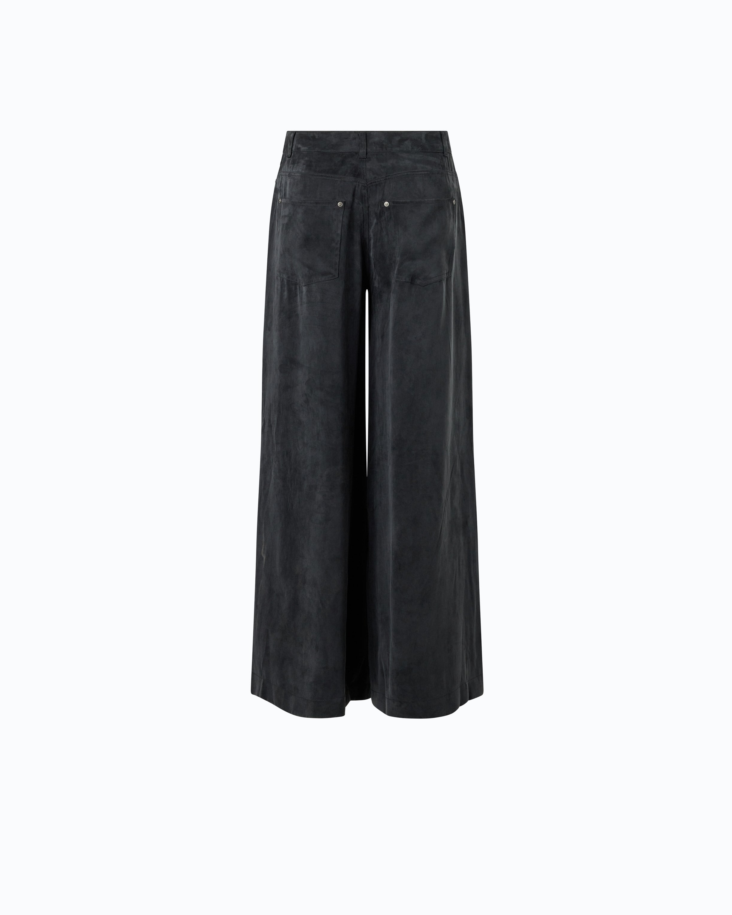 Pinko Porta Pants spodnie palazzo czarne welurowe