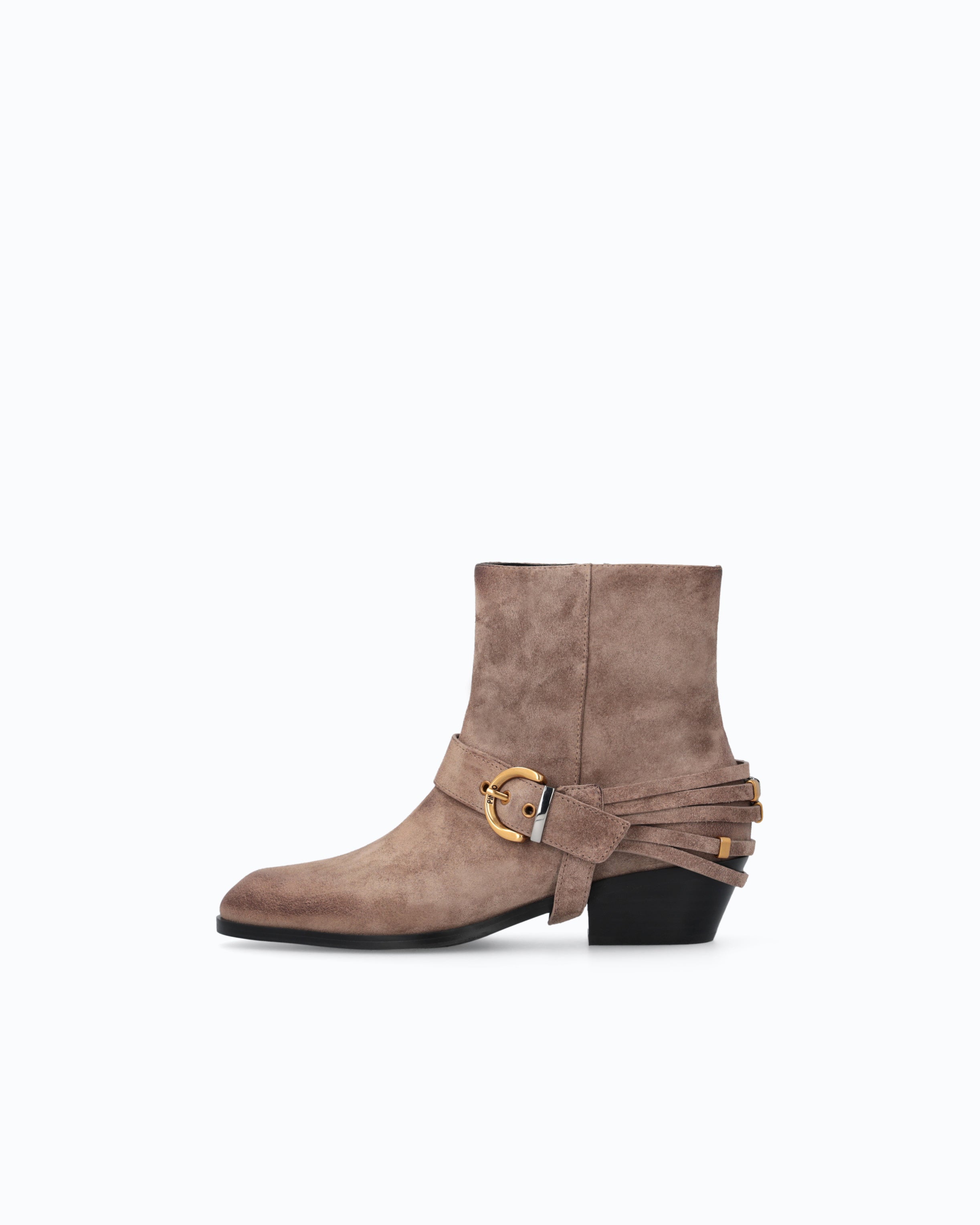 Pinko Jane 07 Ankle Boot botki zamszowe brązowe
