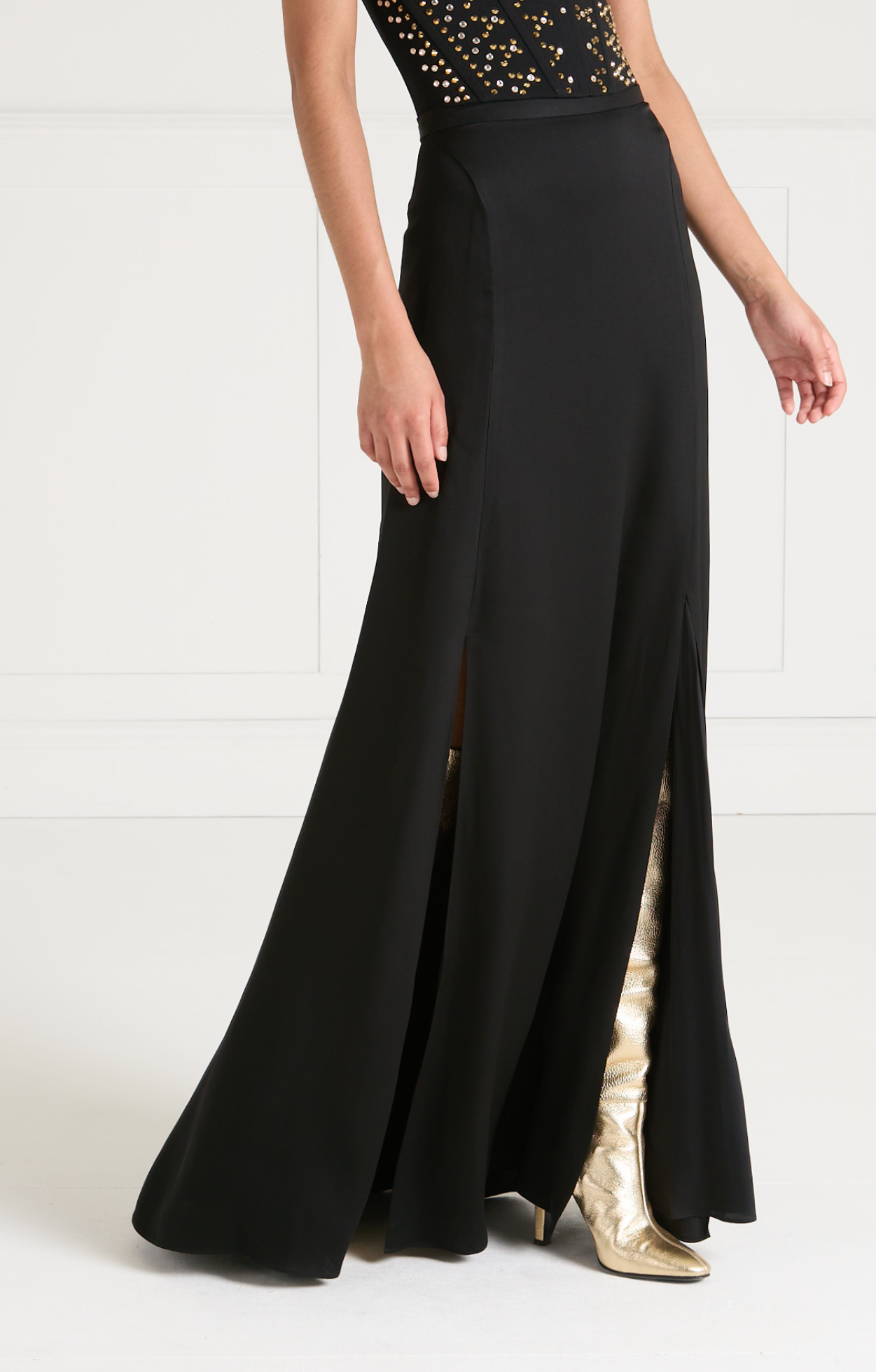 Temperley London Amerie spódnica długa czarna