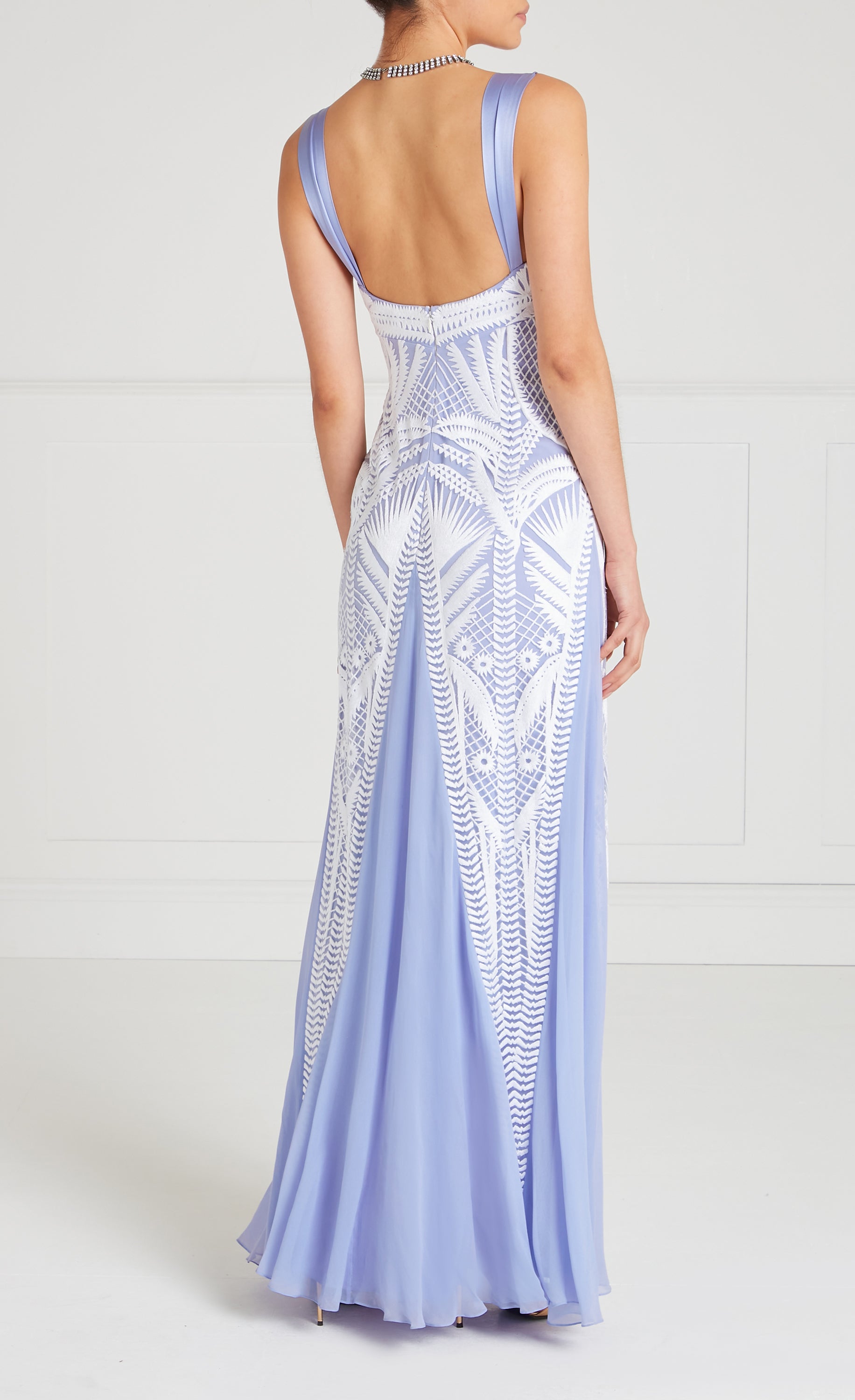 Temperley London Giselle Strappy Gown suknia lawendowa długa