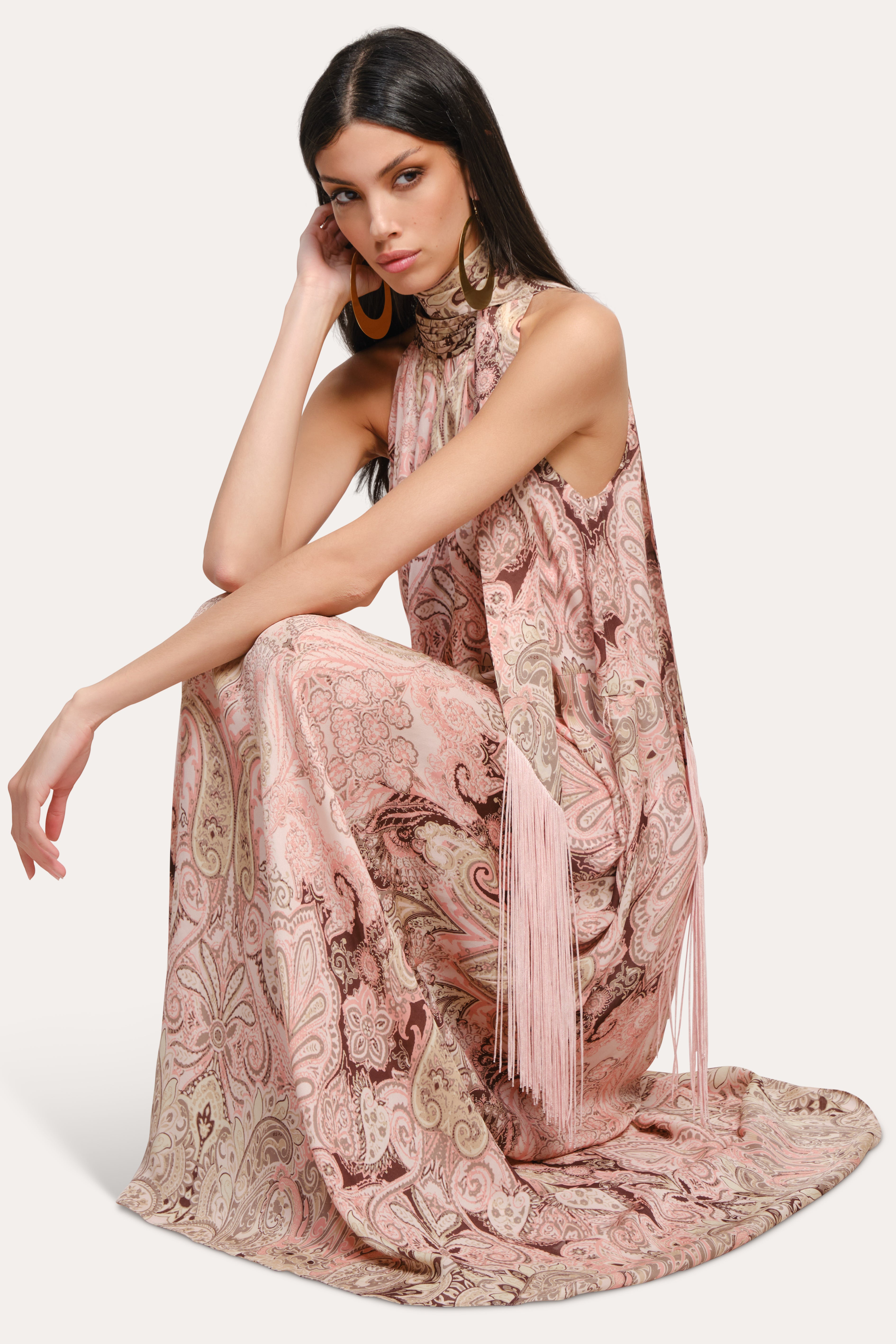 Elie Tahari Annie sukienka jedwabna Arabesque Print