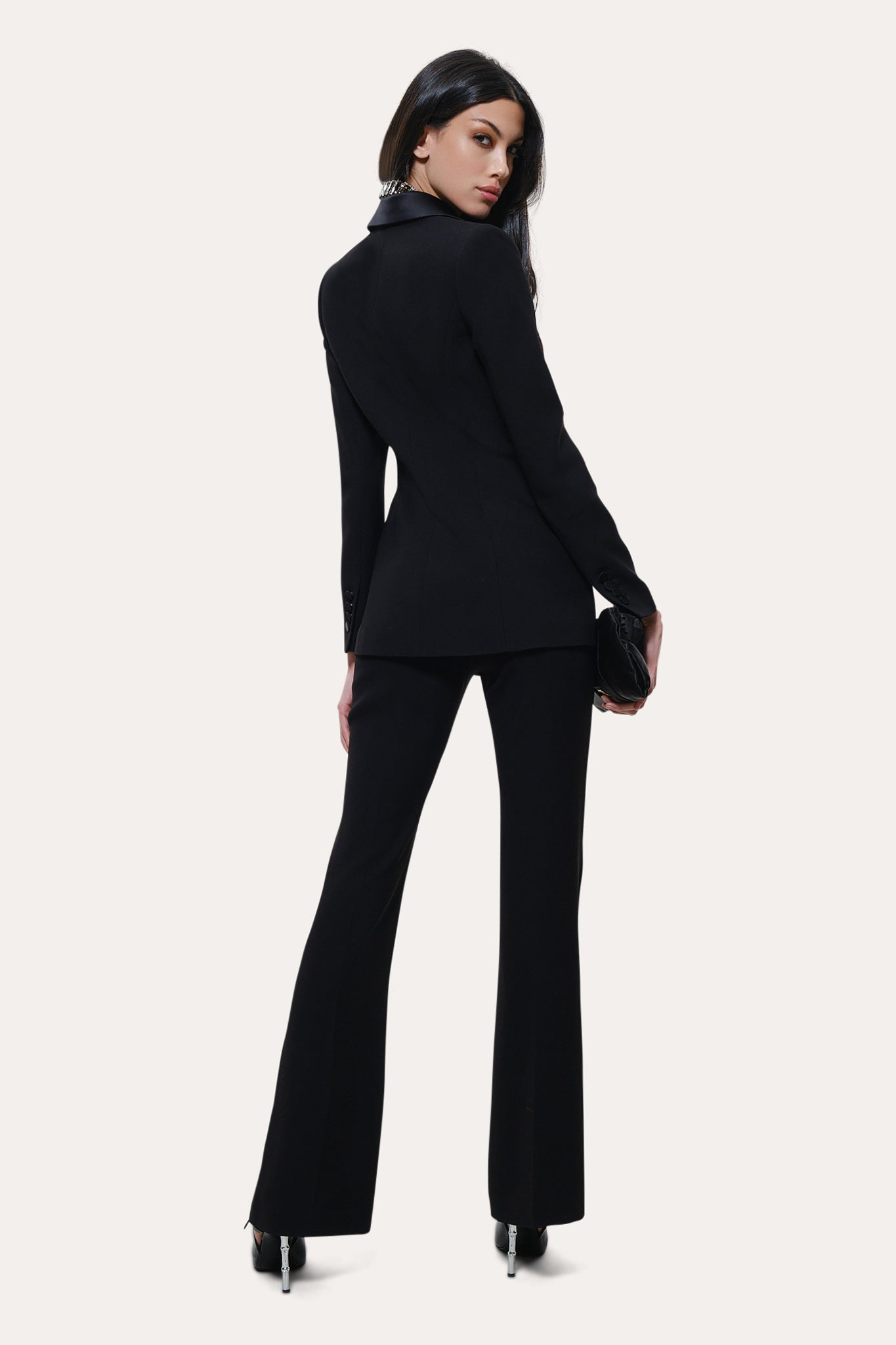Elie Tahari Roxy marynarka Black smokingowa