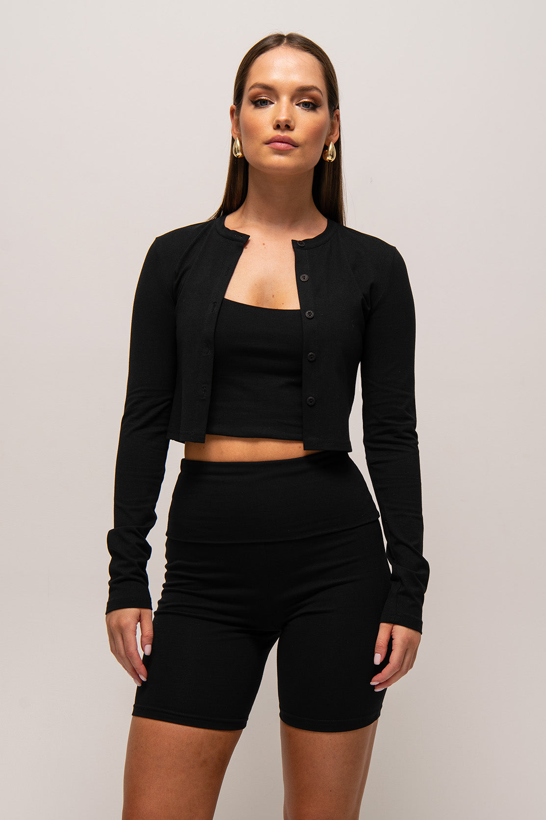 Nudyess Tessa kolarki legginsy Black bawełniane