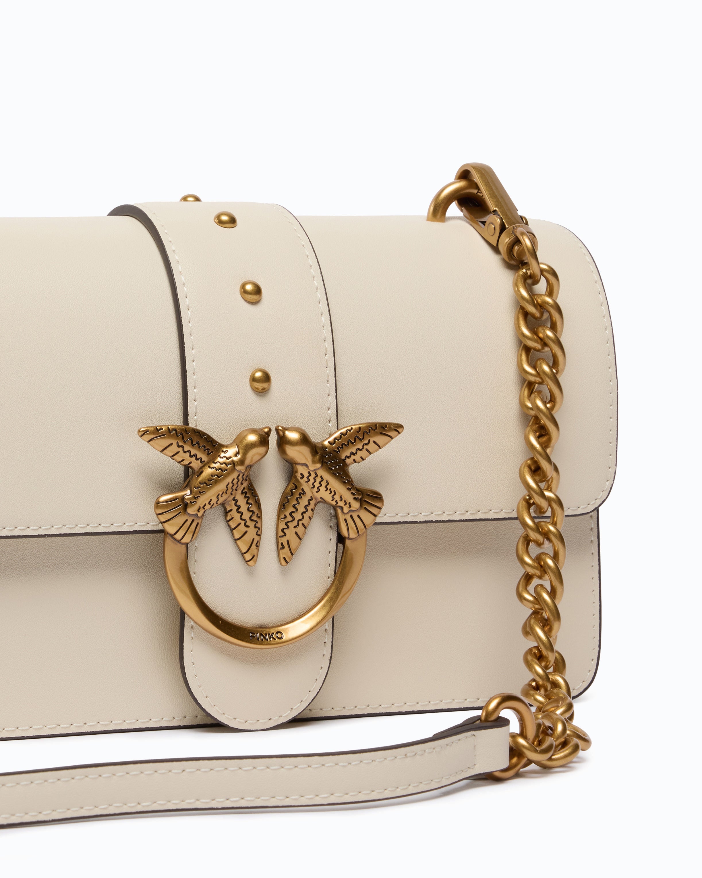 Pinko Love Bag One Mini torebka biała skóra