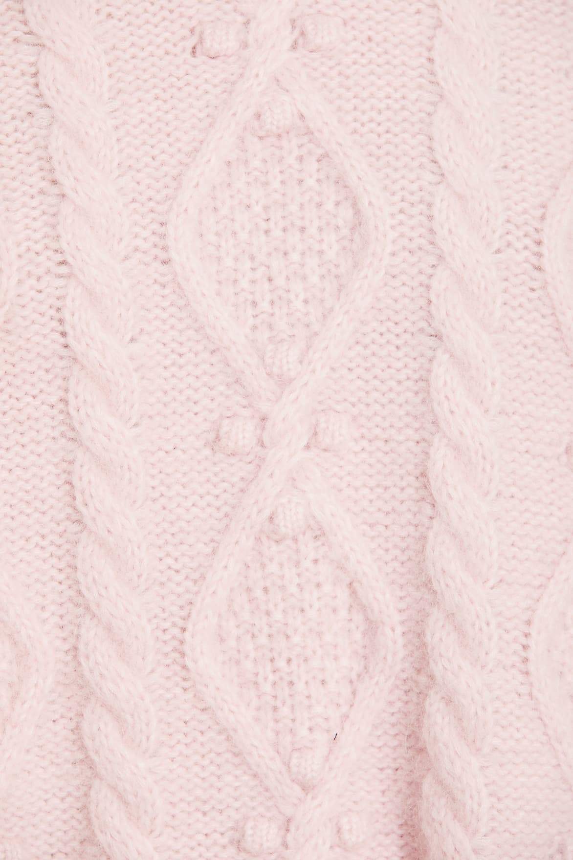 Needle & Thread Sylvie Cable sweter różowy długi