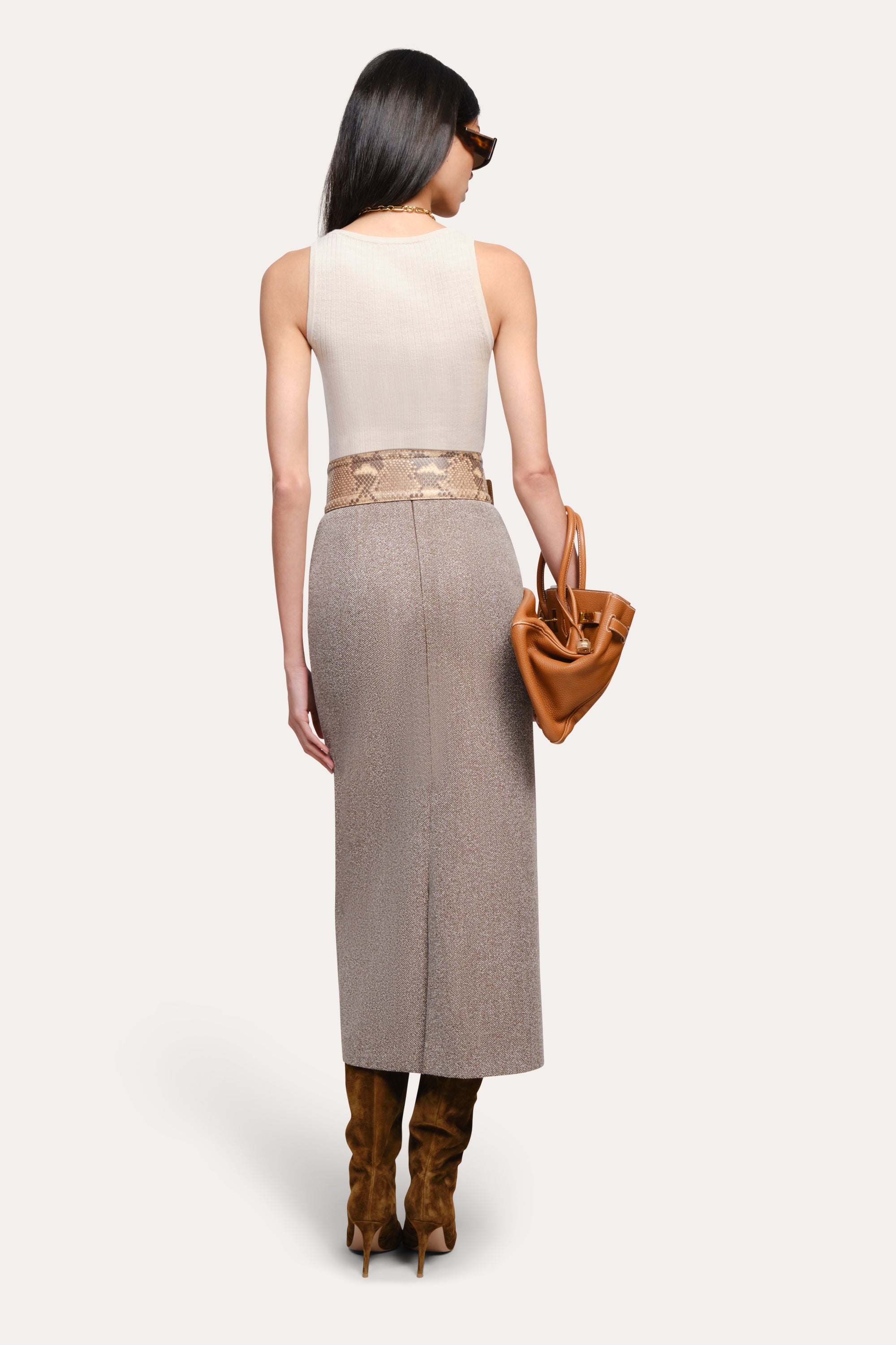 Elie Tahari Elle E25YG506 top ecru wełniany